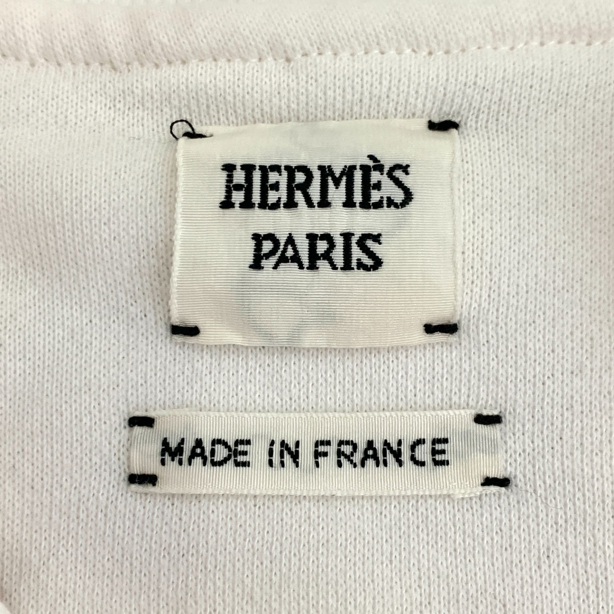 Hermes Hermès White Lantern Print Cotton Stand Collar Zip-Up Jacket Size XXS / US 00 / IT 34 - 2 Thumbnail