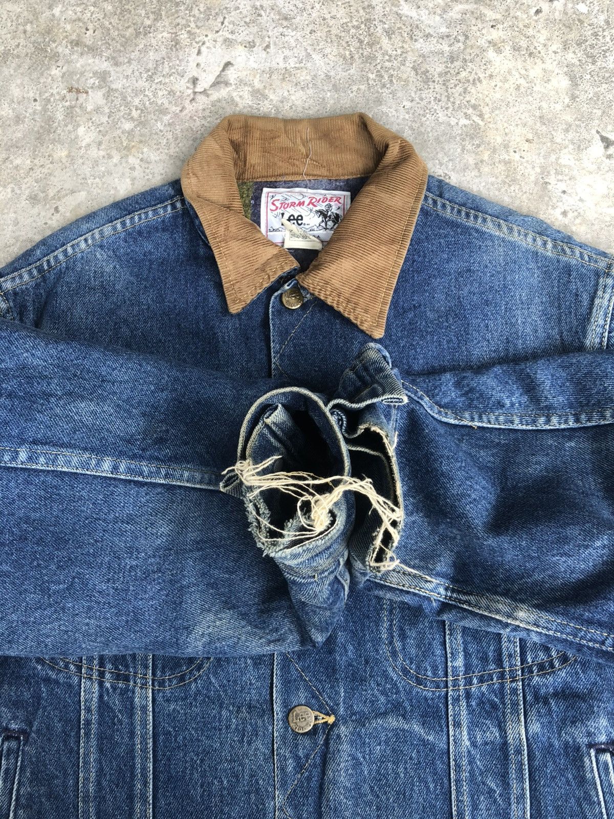 Lee Vintage 70’s Lee Storm Rider Blanked Lined Denim Jacket Size US L / EU 52-54 / 3 - 21 Thumbnail