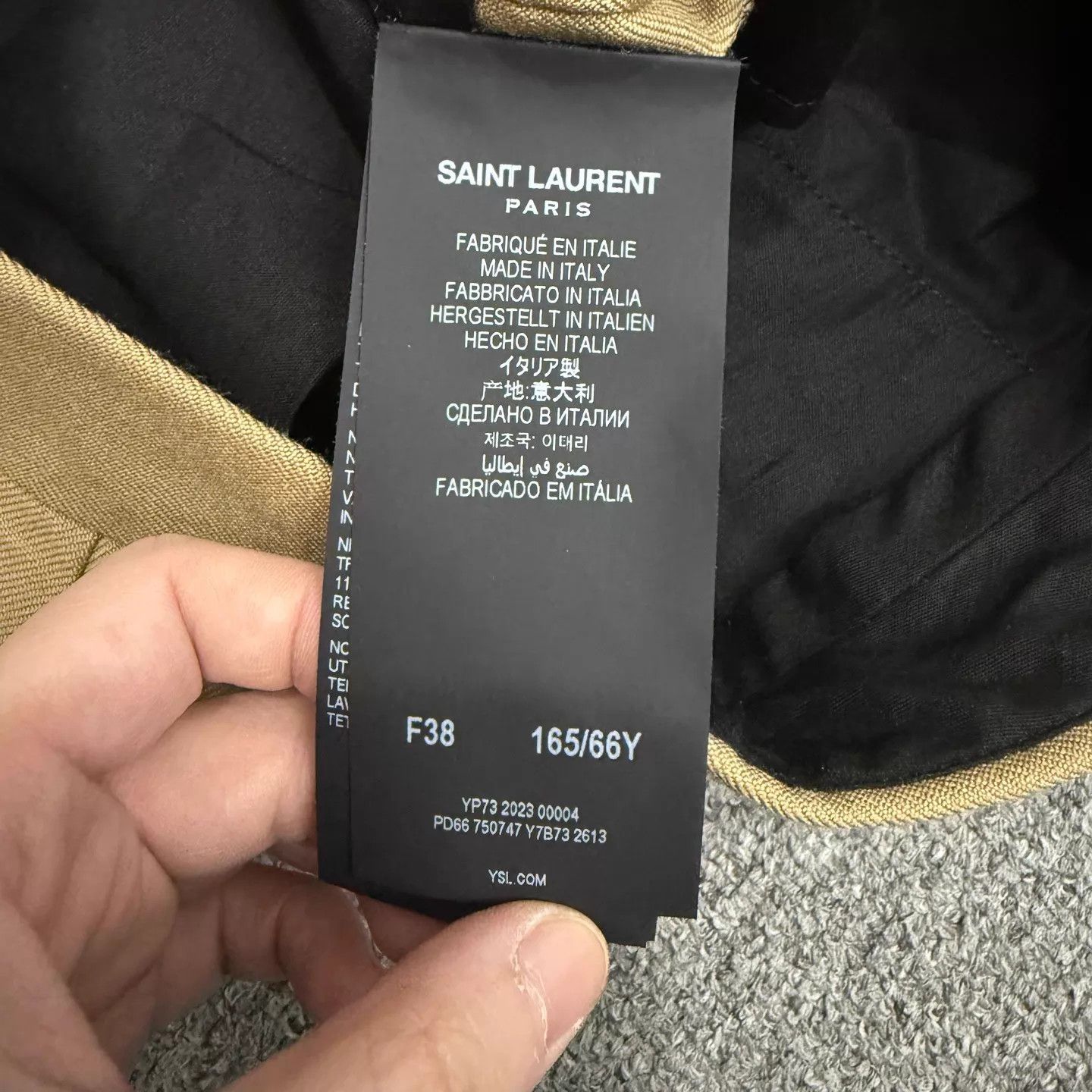 Saint Laurent Paris SLP Khaki Chino 38 99 New Size 27" / US 4 / IT 40 - 4 Thumbnail