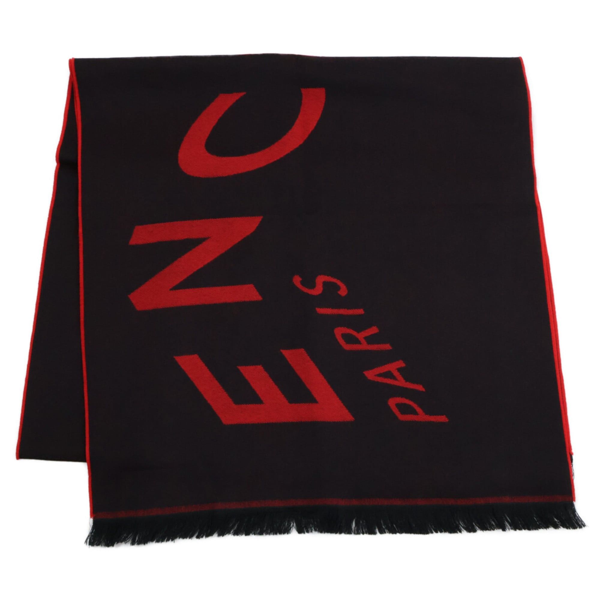 Givenchy GIVENCHY GV4518 J4183 Wool Logo Large Stole Black Red Women's Size ONE SIZE - 1 Thumbnail