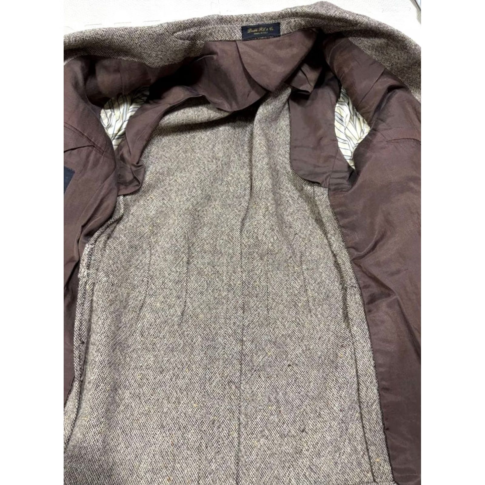 Ralph Lauren RRL RALPH LAUREN Men's Tweed Jacket Brown 40R Wool Outer Button Casual Used Jacket Size US XXS / EU 40 - 5 Thumbnail