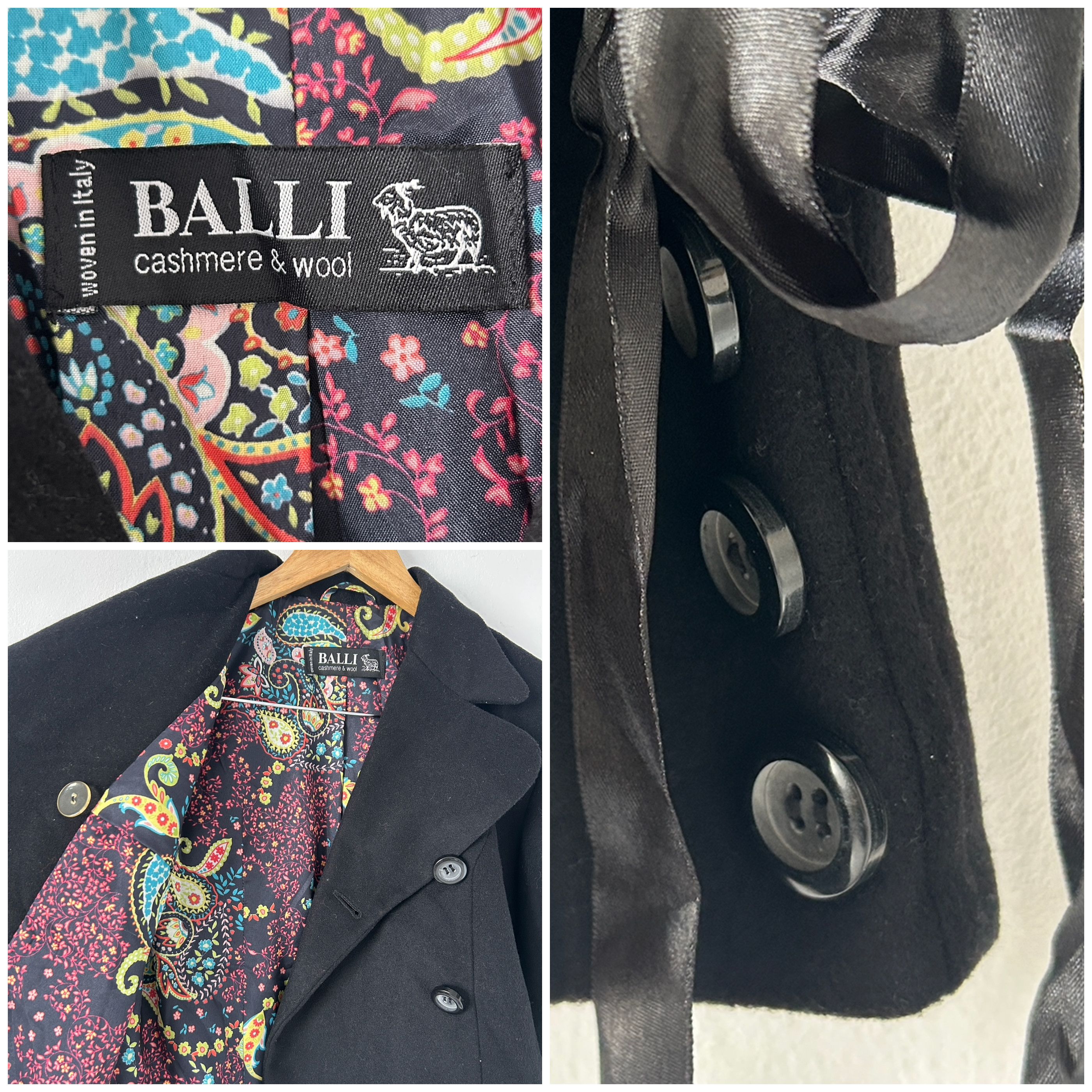 Vintage Cahsmere and wool black laced up blazer Size M / US 6-8 / IT 42-44 - 9 Thumbnail