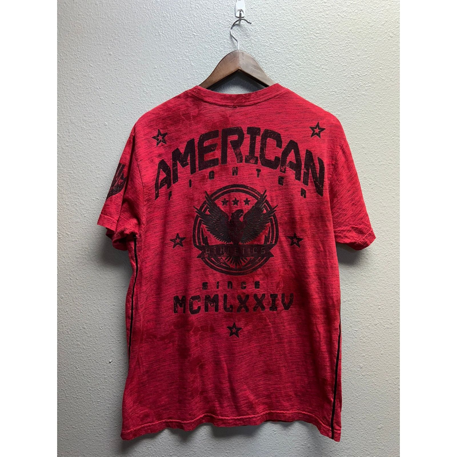 American Apparel American Fighter Shirt Freemont Red Graphic XL Y2K 2000s Size US XL / EU 56 / 4 - 8 Thumbnail