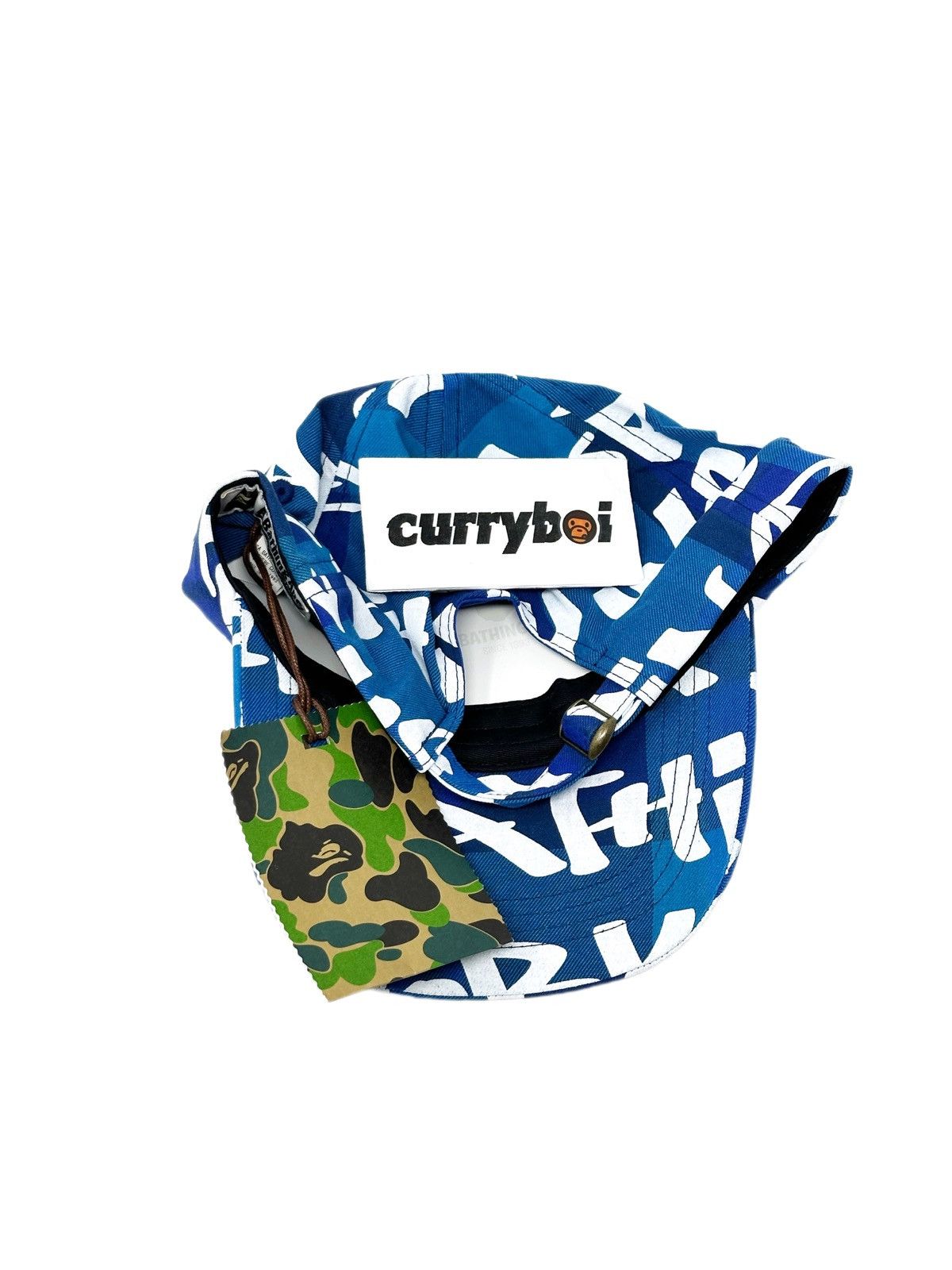 Bape BAPE Graffiti Check Panel Cap Blue Size ONE SIZE - 5 Thumbnail