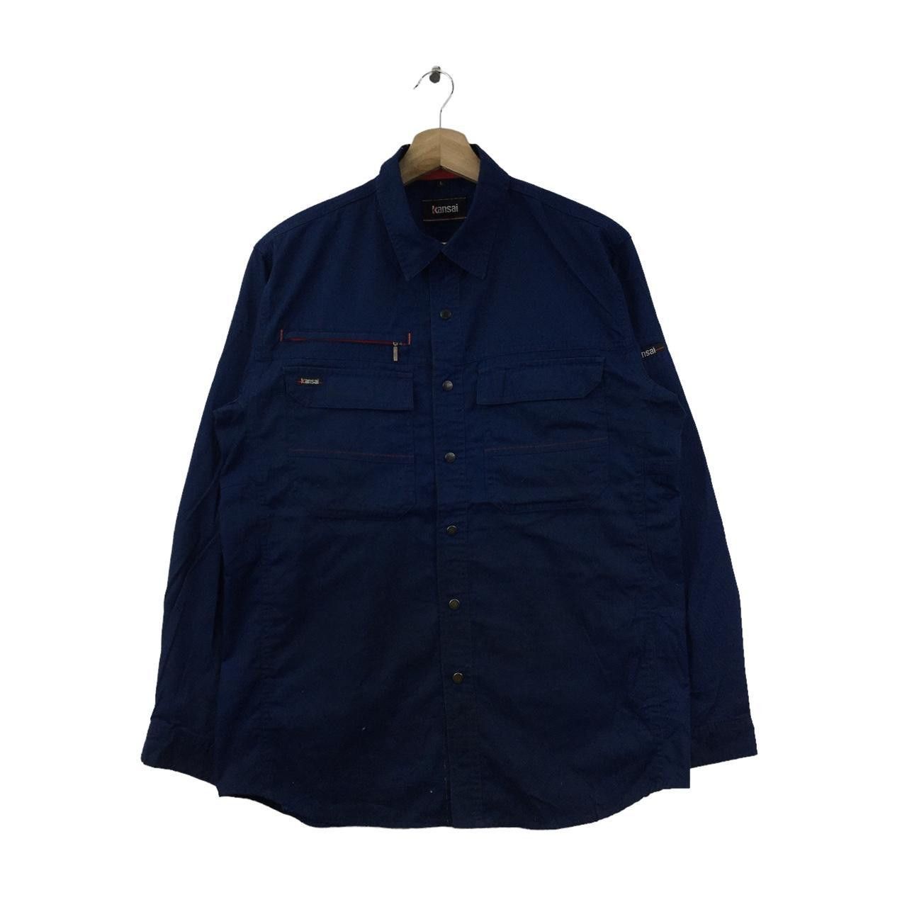 Kansai Yamamoto Vtg KANSAI YAMAMOTO JAPAN Blue Indigo Minimalist Jacket Size US L / EU 52-54 / 3 - 1 Thumbnail