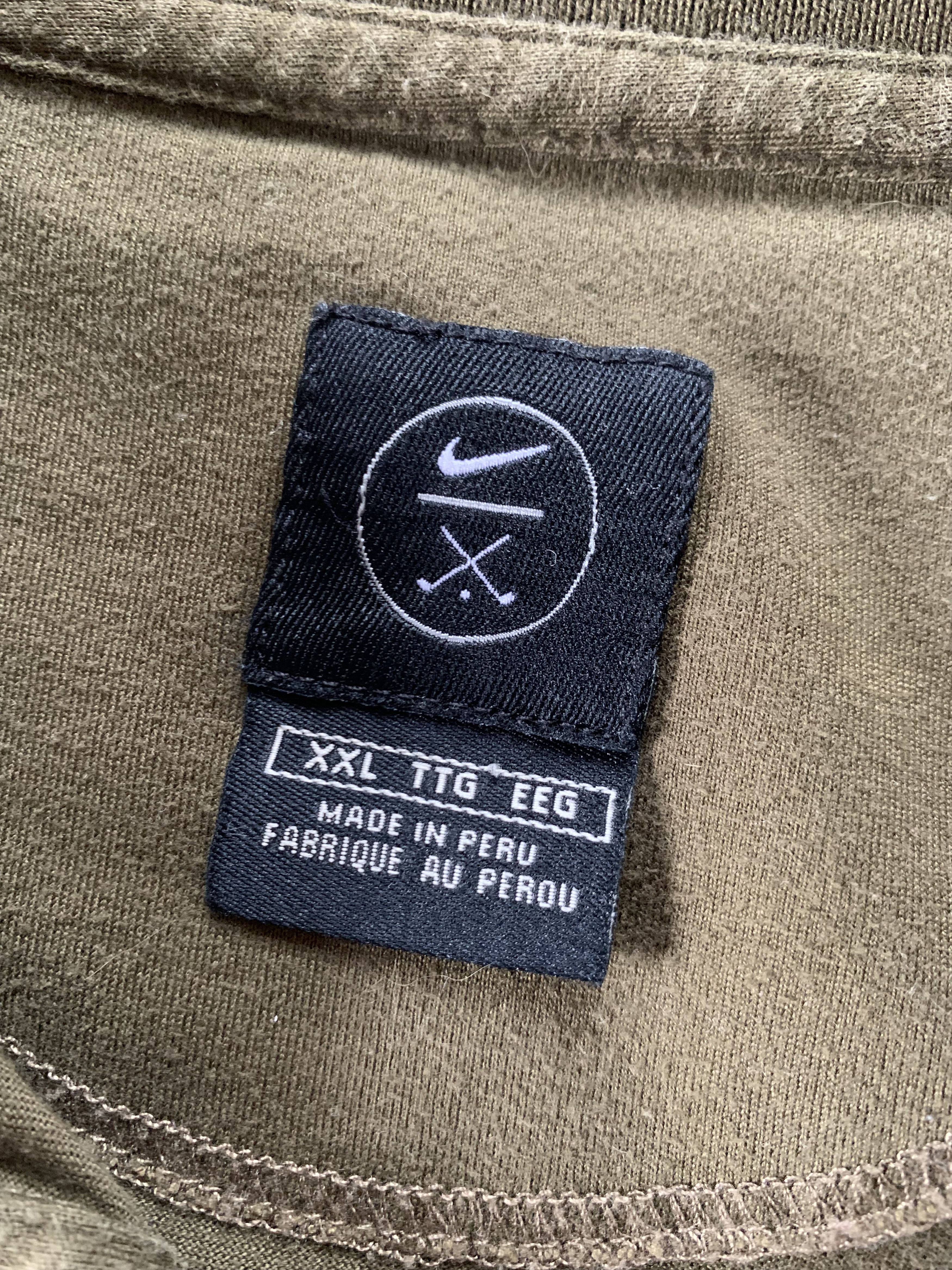 Nike Nike Vintage Khaki Cotton Polo T Shirt Size US XXL / EU 58 / 5 - 5 Thumbnail