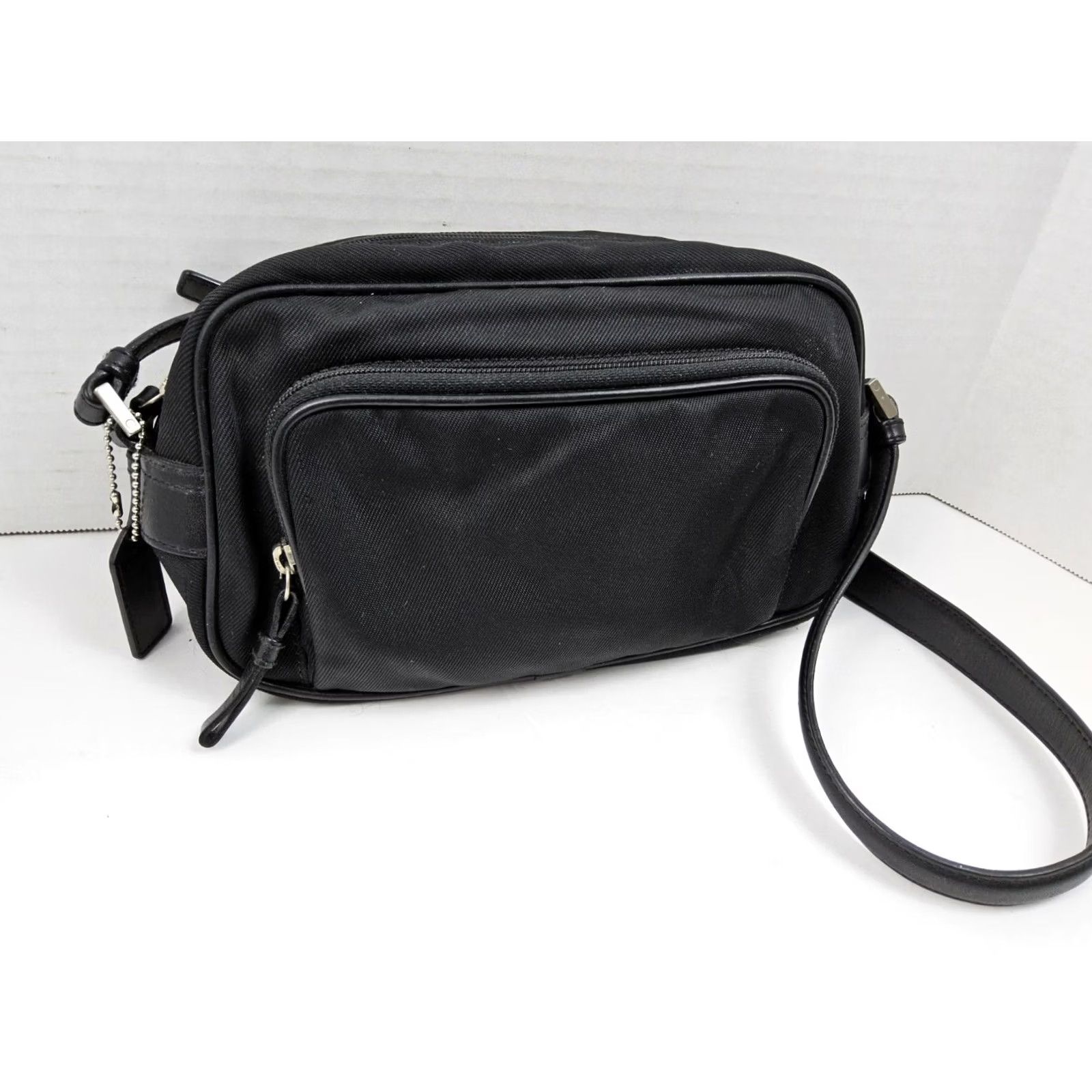 Coach Coach Crossbody Shoulder Bag Purse - Leather Trim Twill Leather Black - Women’s Travel Shoulder Bag Size ONE SIZE - 2 Thumbnail
