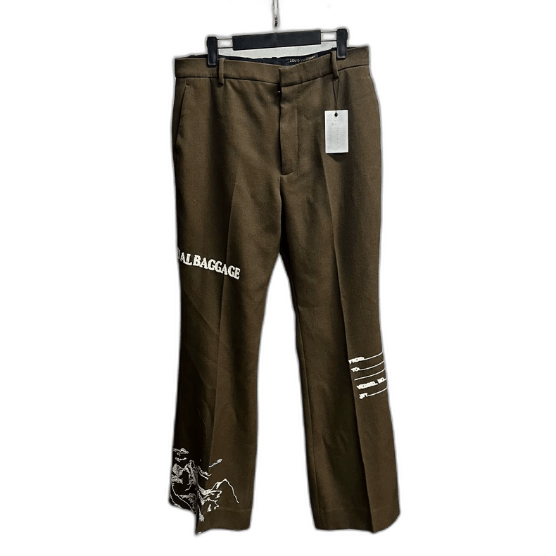 Louis Vuitton Louis Vuitton Brown Embroidered Logo Pants -2505 Size 28" / US 6 / IT 42 - 1 Thumbnail