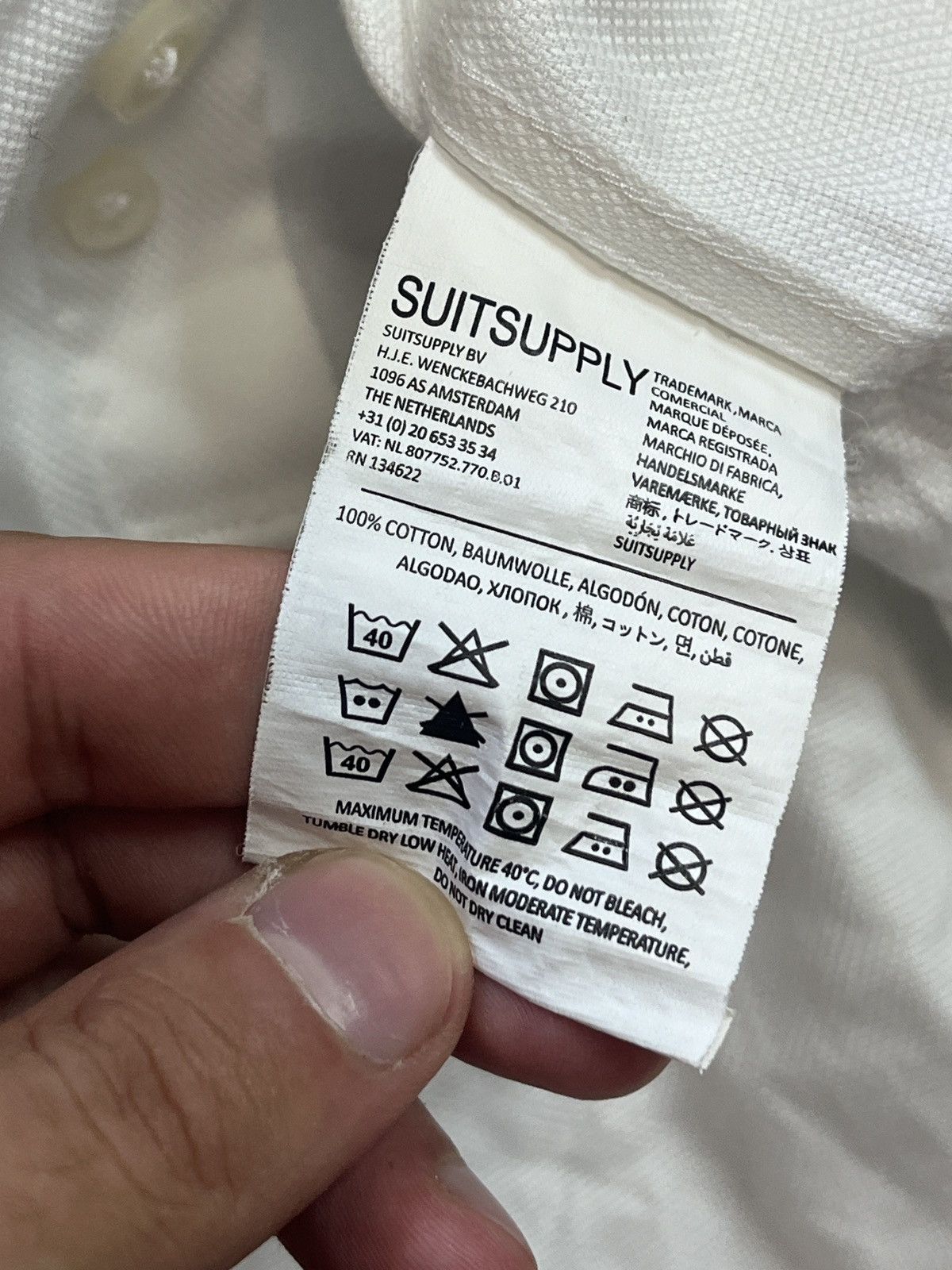 Suitsupply Suitsupply Shirt White Size US M / EU 48-50 / 2 - 5 Thumbnail