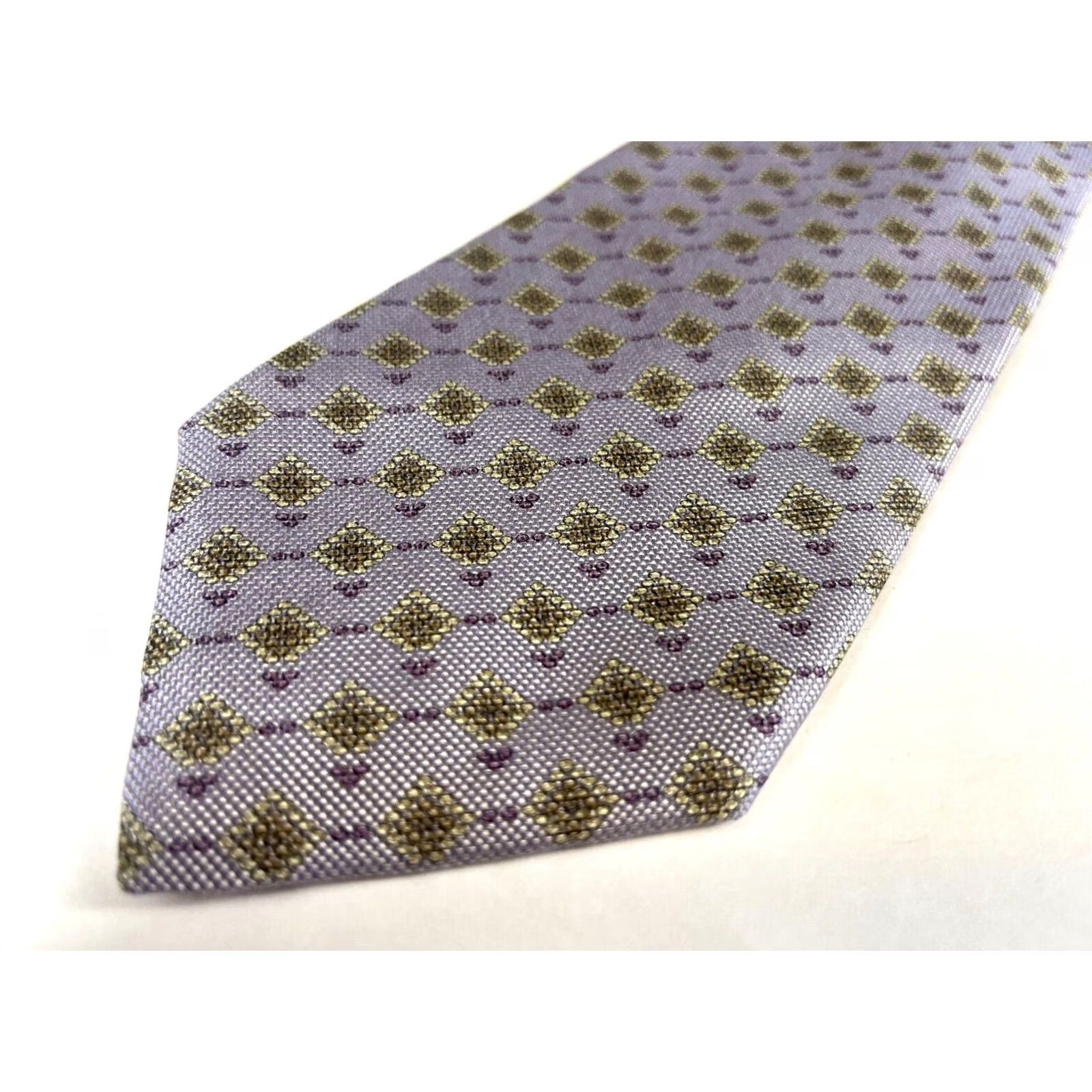 Ermenegildo Zegna Ermenegildo Zegna Tie Foulard Silk Lilac 59" x 3.75" Men’s Made in Italy Luxury Designer Size ONE SIZE - 4 Thumbnail