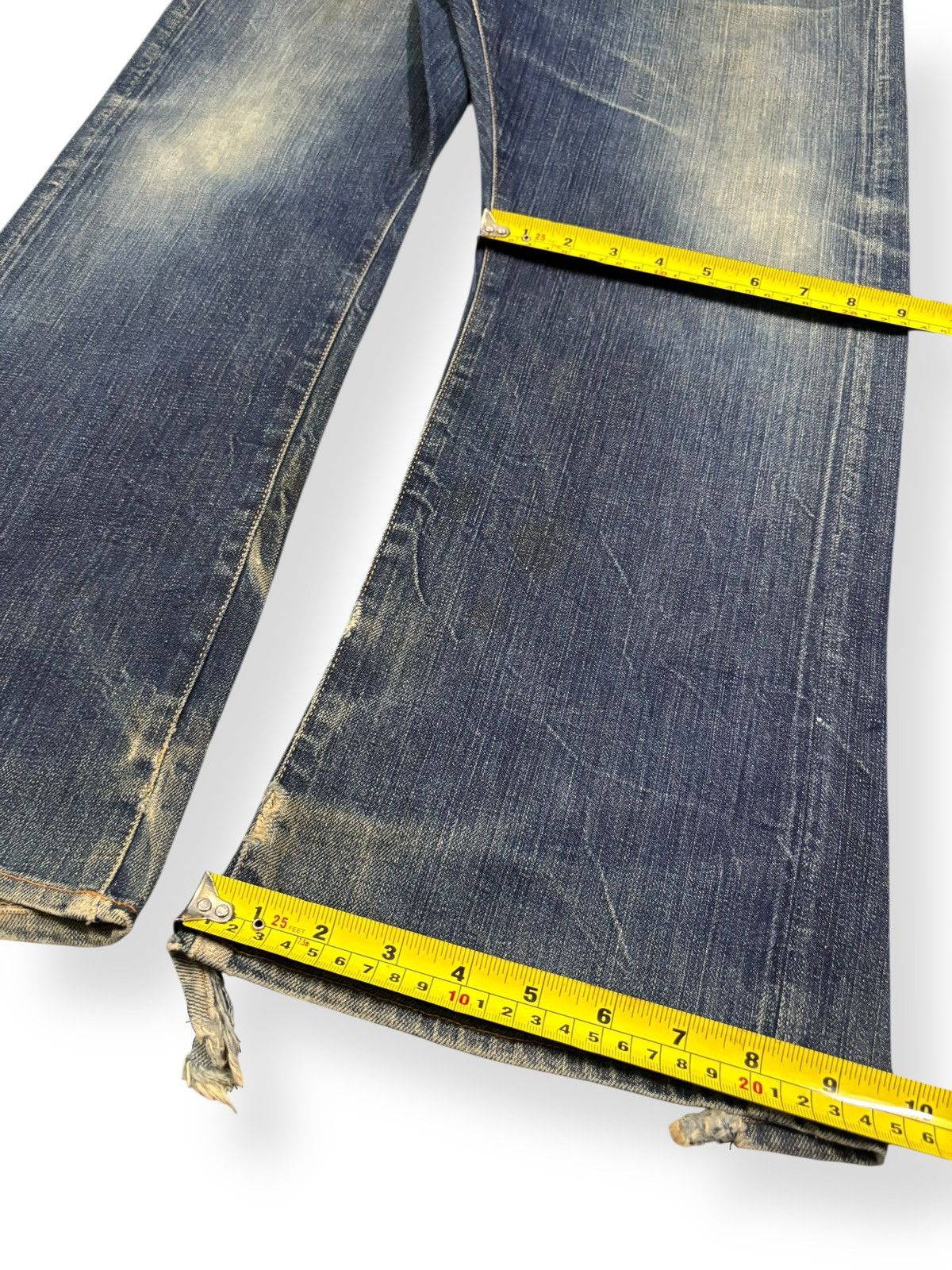 Earnest Sewn Vintage 2000s Earnest Sewn Half Selvedge Distressed Jeans Size US 35 - 17 Thumbnail