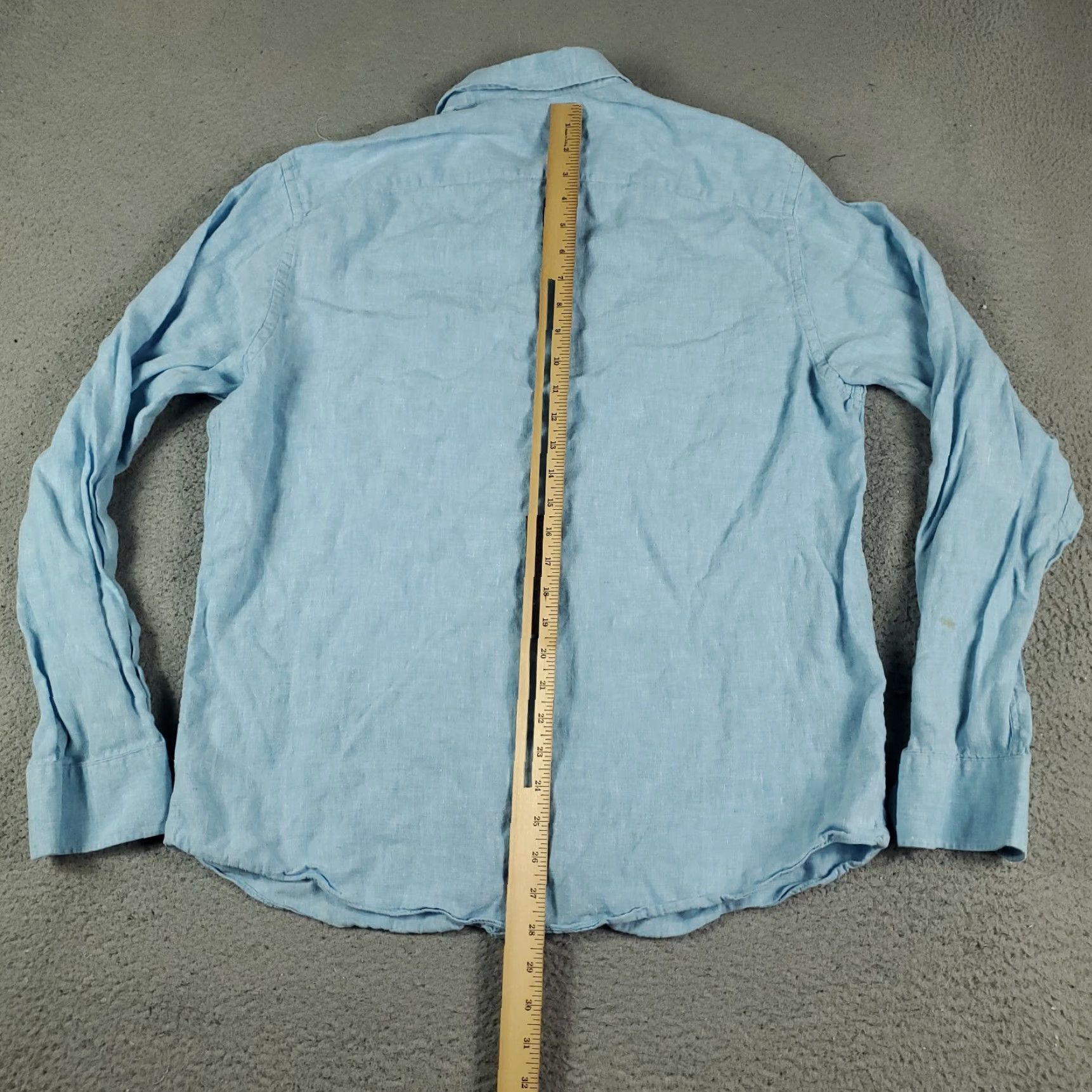 UNTUCKit UNTUCKit Casual Button-Up Shirt Mens XL Blue Linen Long Sleeve Regular Fit Size US XL / EU 56 / 4 - 6 Thumbnail