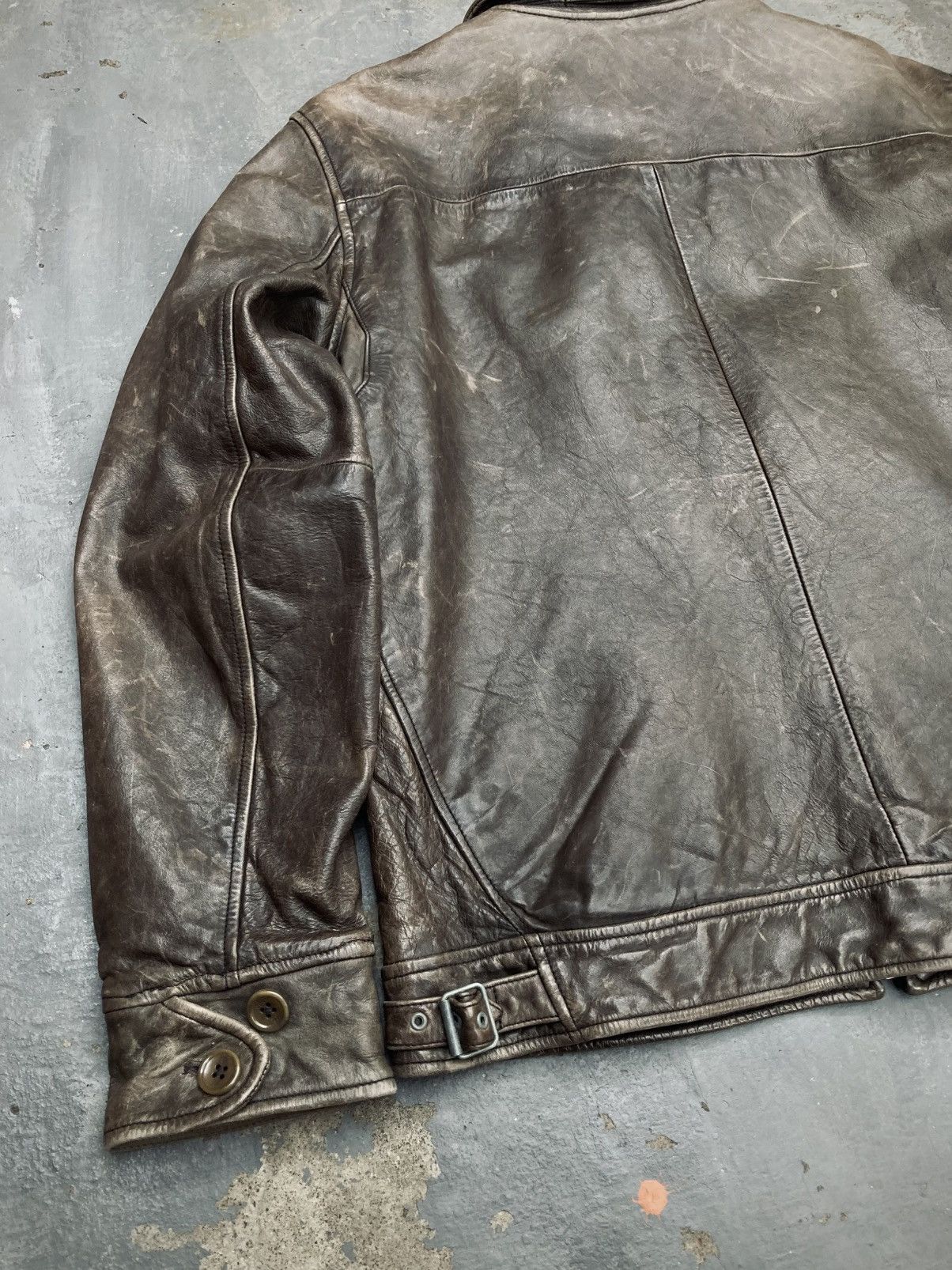Banana Republic Vintage Banana Republic Leather Flight Jacket Size US S / EU 44-46 / 1 - 11 Thumbnail
