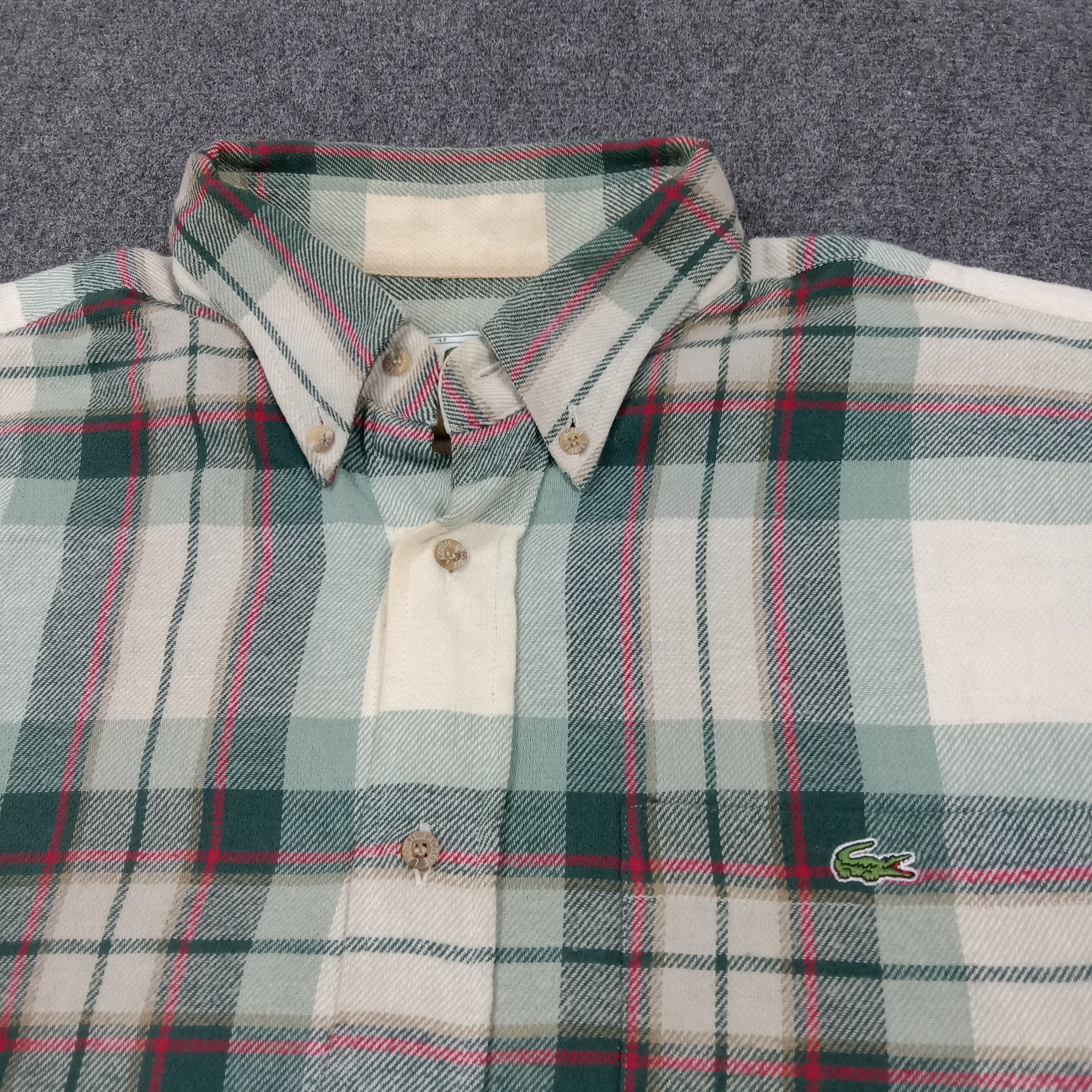 Lacoste Chemise Lacoste Flannel Button Up Shirt C285N71 Size US XL / EU 56 / 4 - 2 Thumbnail