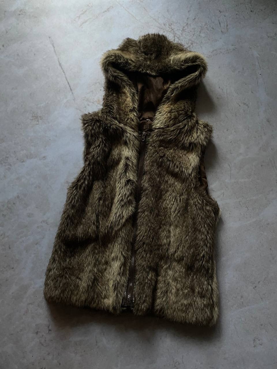 Beauty Beast × Vintage Vintage Avant Garde Faux Fur Vest Hooded Y2K Japanese style Size M / US 6-8 / IT 42-44 - 1 Thumbnail