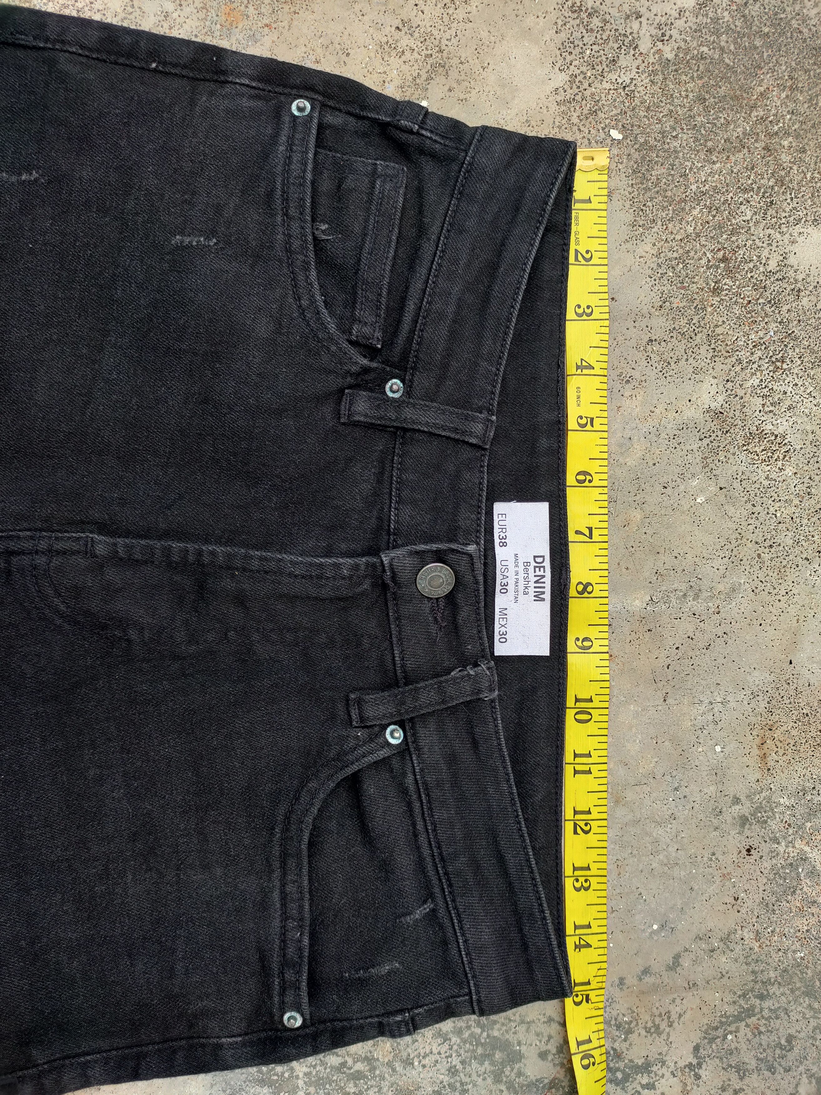 Japanese Brand × Jean VINTAGE JAPANESE SKINNY BLACK RIPPED DENIM JEANS PANTS Size US 30 / EU 46 - 6 Thumbnail