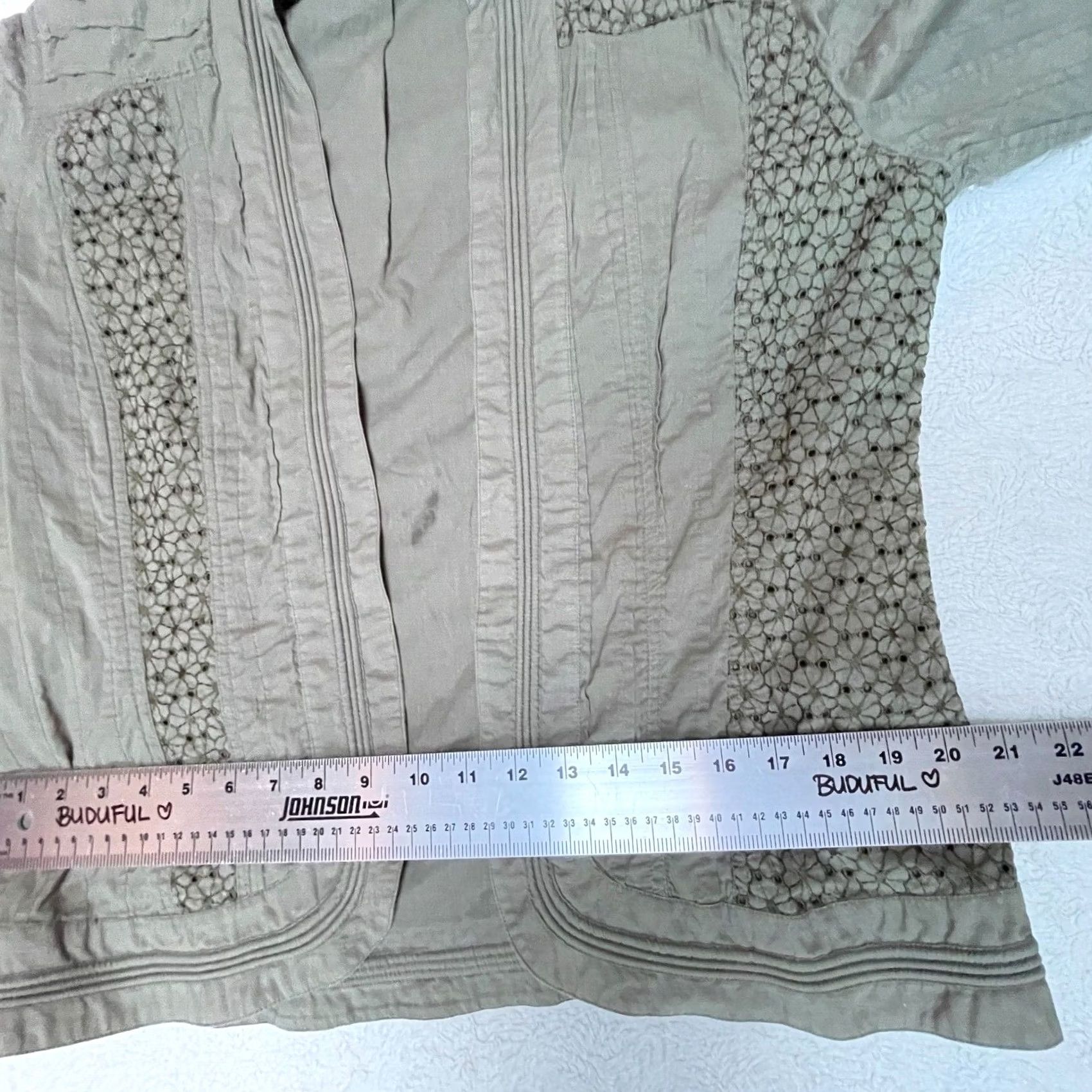 Vintage Chico’s Additions Jacket Cardigan Olive Green Cotton Open Front Size 2 Womens Size XS / US 0-2 / IT 36-38 - 7 Thumbnail
