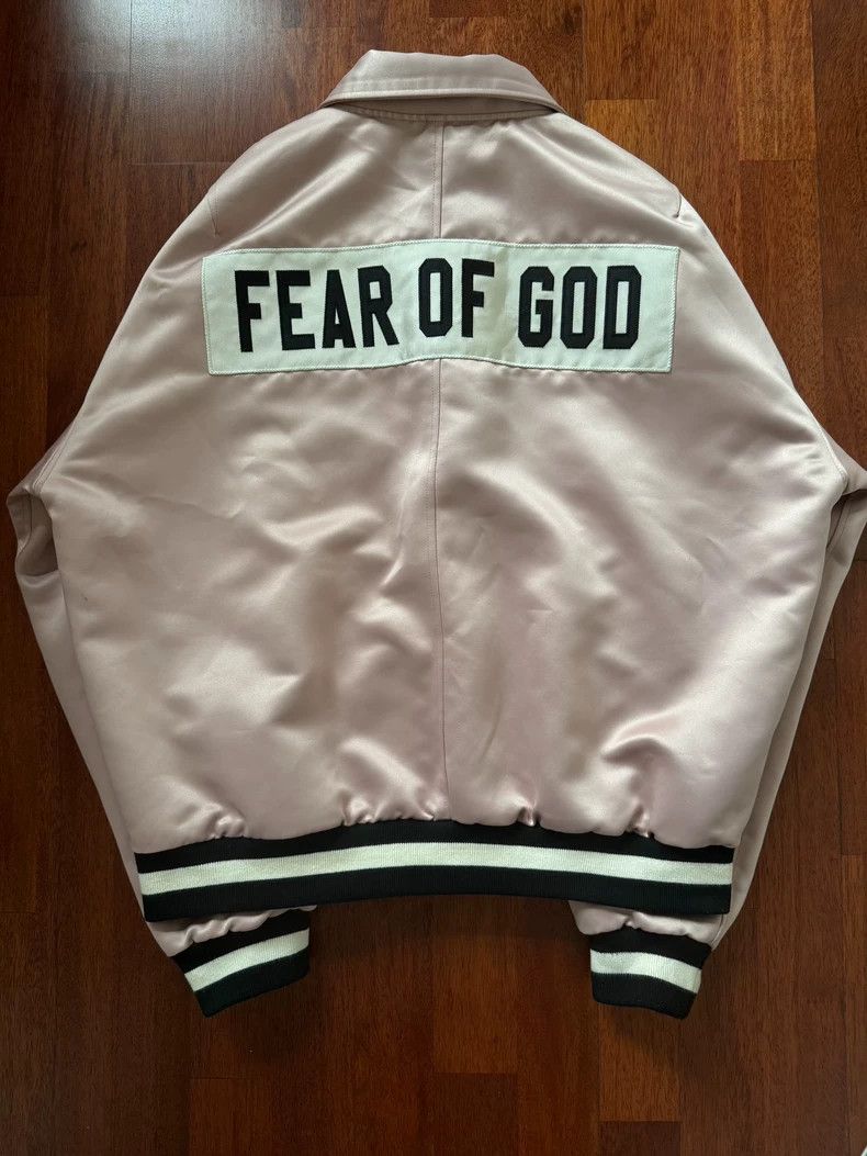 Fear of God Fear of God Season 5 Pink Varsity Jacket Size US XL / EU 56 / 4 - 1 Thumbnail