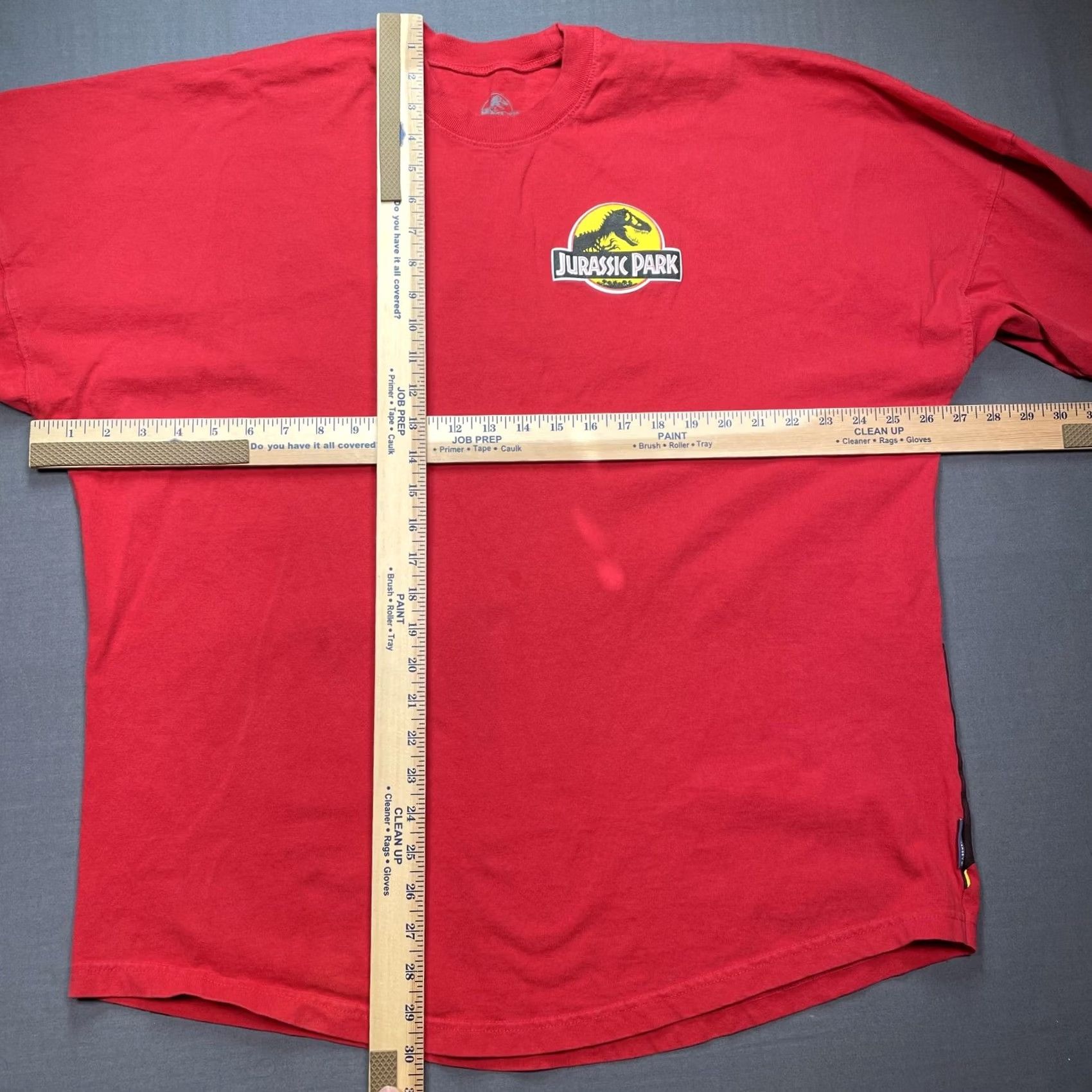 Vintage Jurassic Park Spirit Jersey Shirt Mens XL Red 30th Anniversary T Rex Graphic Tee Size US XL / EU 56 / 4 - 6 Thumbnail