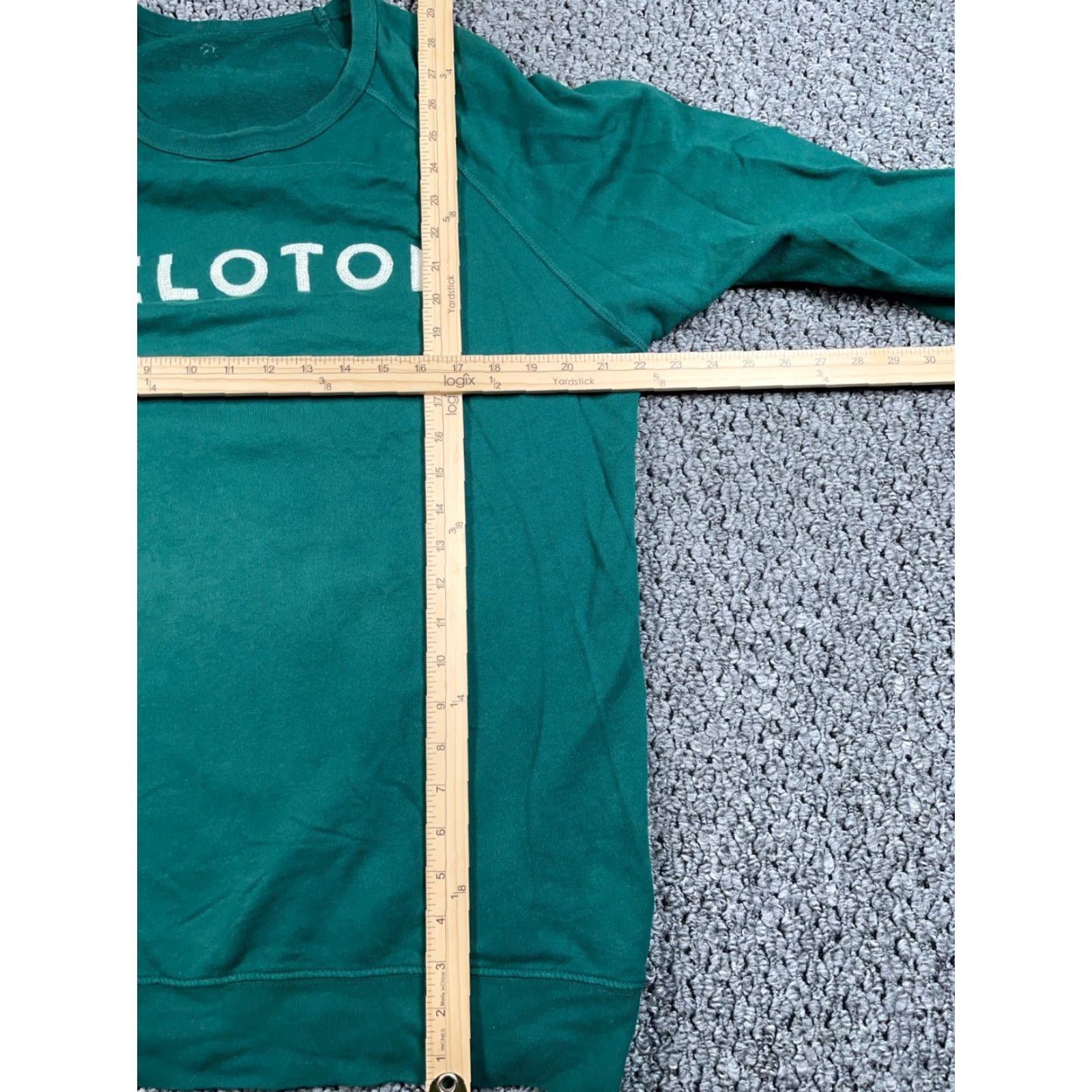 Vintage Peloton Lightweight Embroidered Sweatshirt Women Large Green Crewneck USA Made Size L / US 10 / IT 46 - 6 Thumbnail