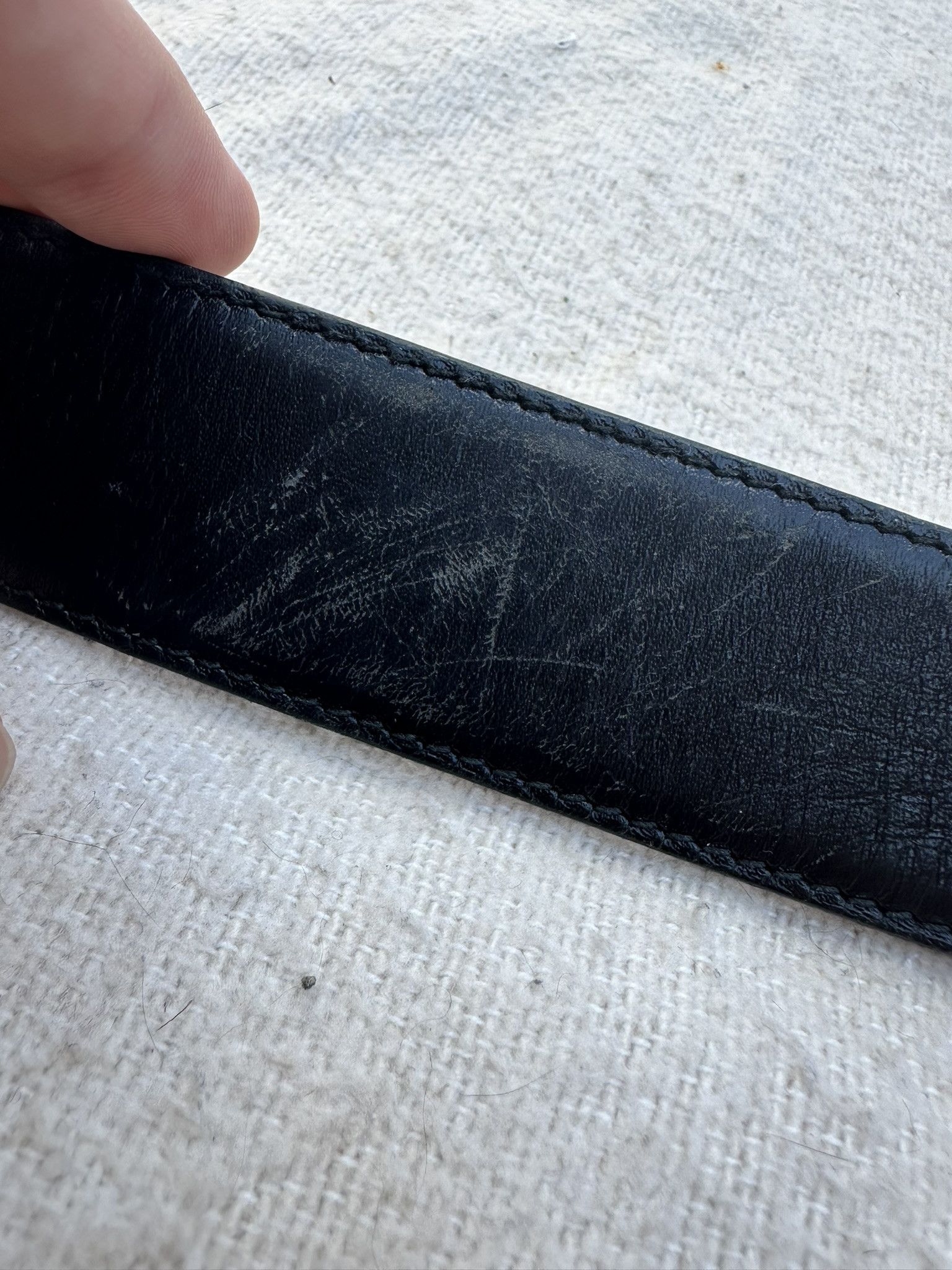 Gucci Belt Vintage G Classic Buckle Logo Black Leather