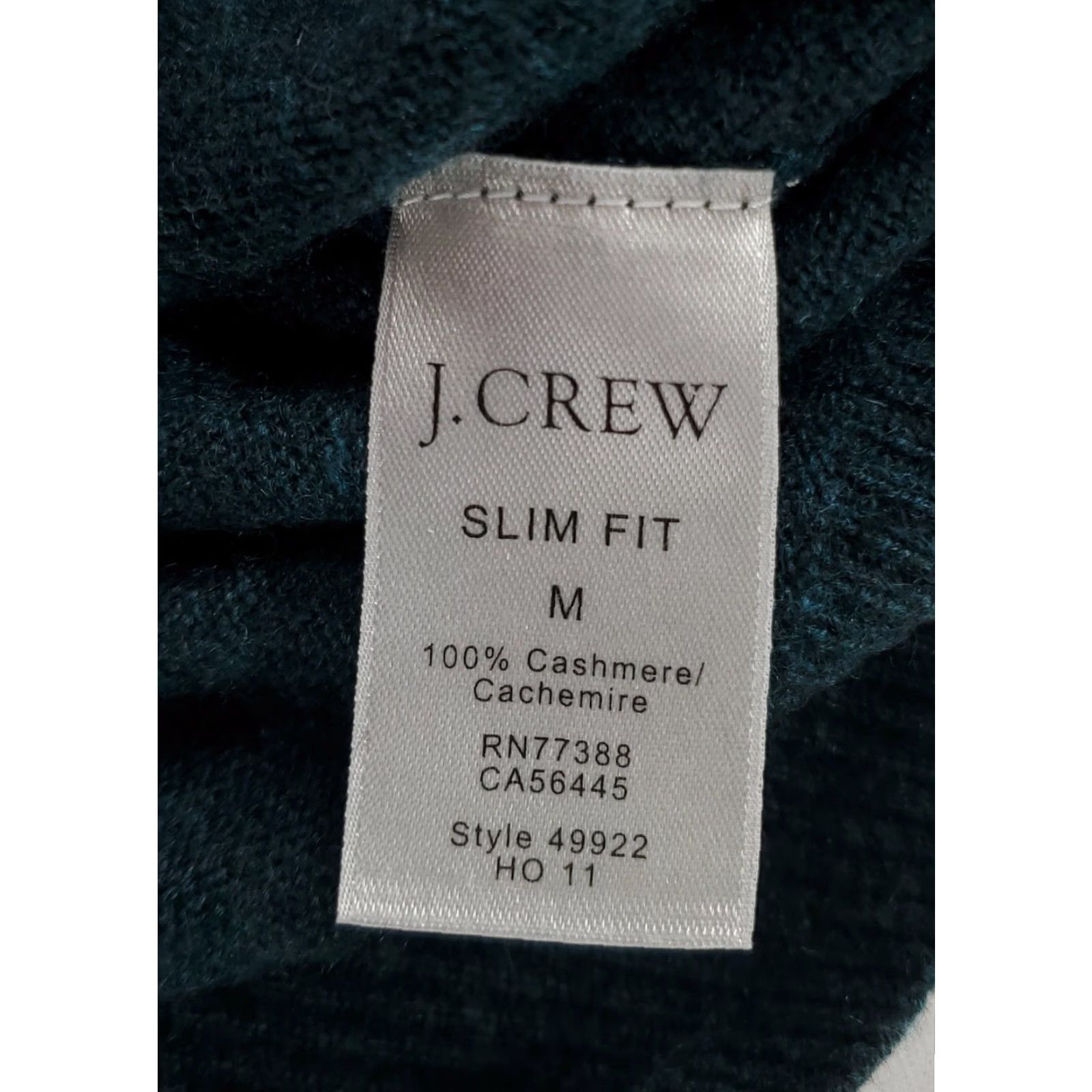 J.Crew **J.CREW MEN'S REGULAR FIT CASHMERE V-NECK BLUE-GREEN PULLOVER** User: J.CREW MEN'S REGULAR FIT CASHMERE V-NECK GREEN PULLOVER Size US M / EU 48-50 / 2 - 3 Thumbnail