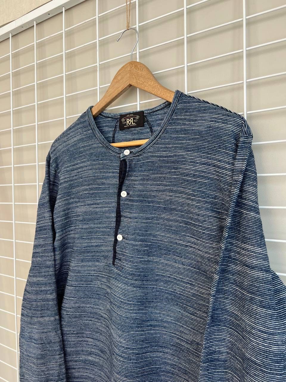 RRL Ralph Lauren RRL Ralph Lauren Henley Long Sleeve Mens Size L/XL Pullover Size US L / EU 52-54 / 3 - 4 Thumbnail