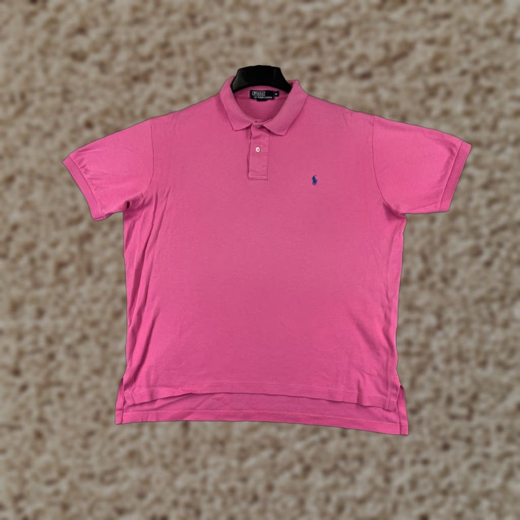 Ralph Lauren VINTAGE Ralph Lauren Polo Shirt Men XL Pink 100% Cotton Jersey USA 80's Polo Shirt Mens Pink USA 80s (Note: ensure not adding new info) Size US XL / EU 56 / 4 - 1 Thumbnail