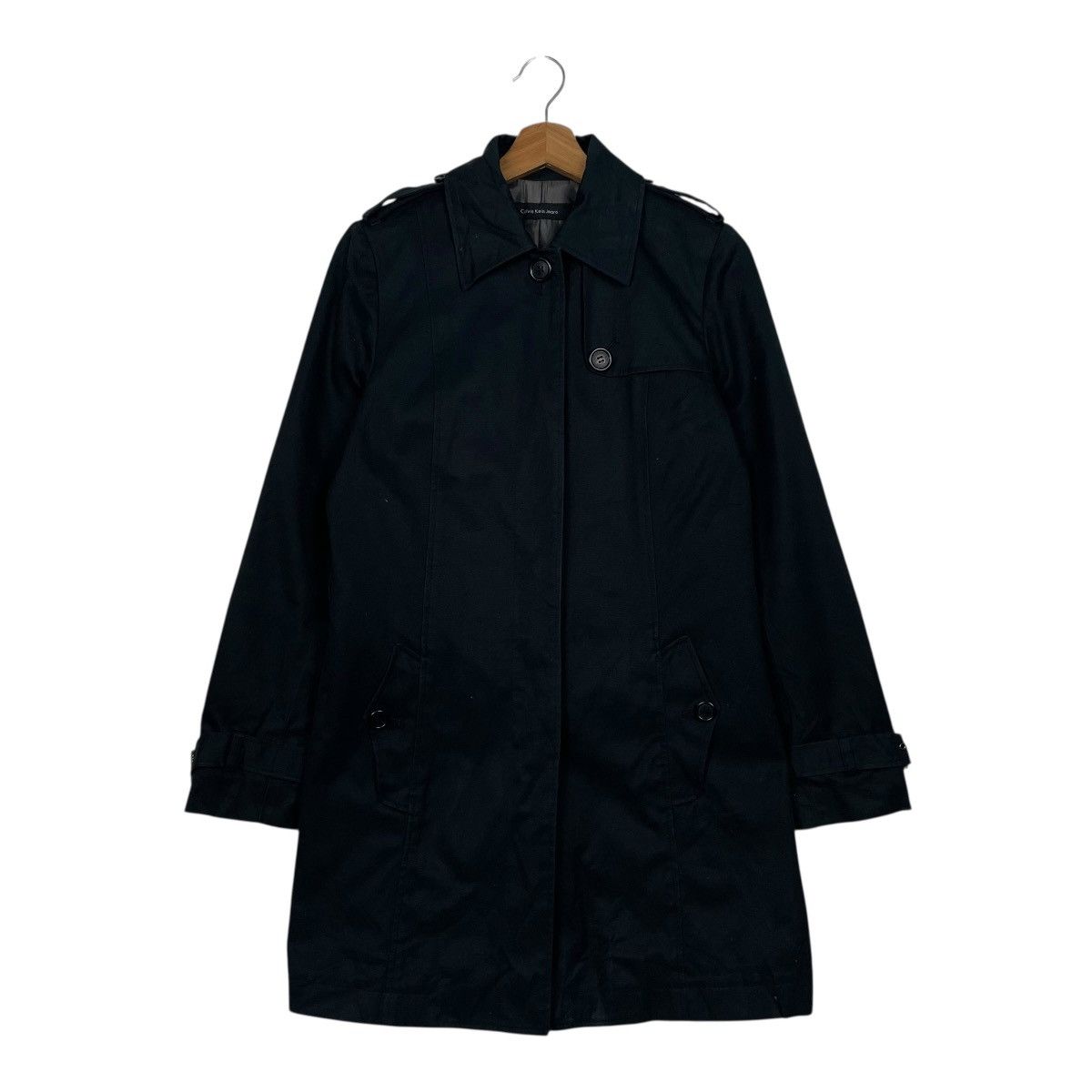 Calvin Klein Calvin Klein Jeans Black Long Jacket Size S / US 4 / IT 40 - 1 Thumbnail