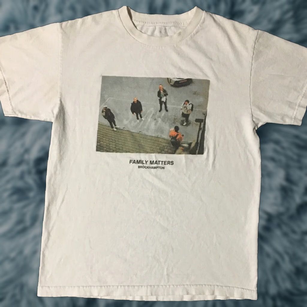 Odd Future Brockhampton Family Matters Faded Shirt M Concert Hip Hop White Graphic Tee Men 90s California Flower Rose Rock Streetwear Size US M / EU 48-50 / 2 - 1 Thumbnail