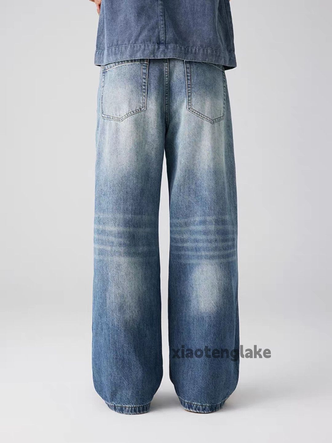 Jean Utility washed faded loose baggy hiphop grunge jeans Size US 32 / EU 48 - 3 Thumbnail