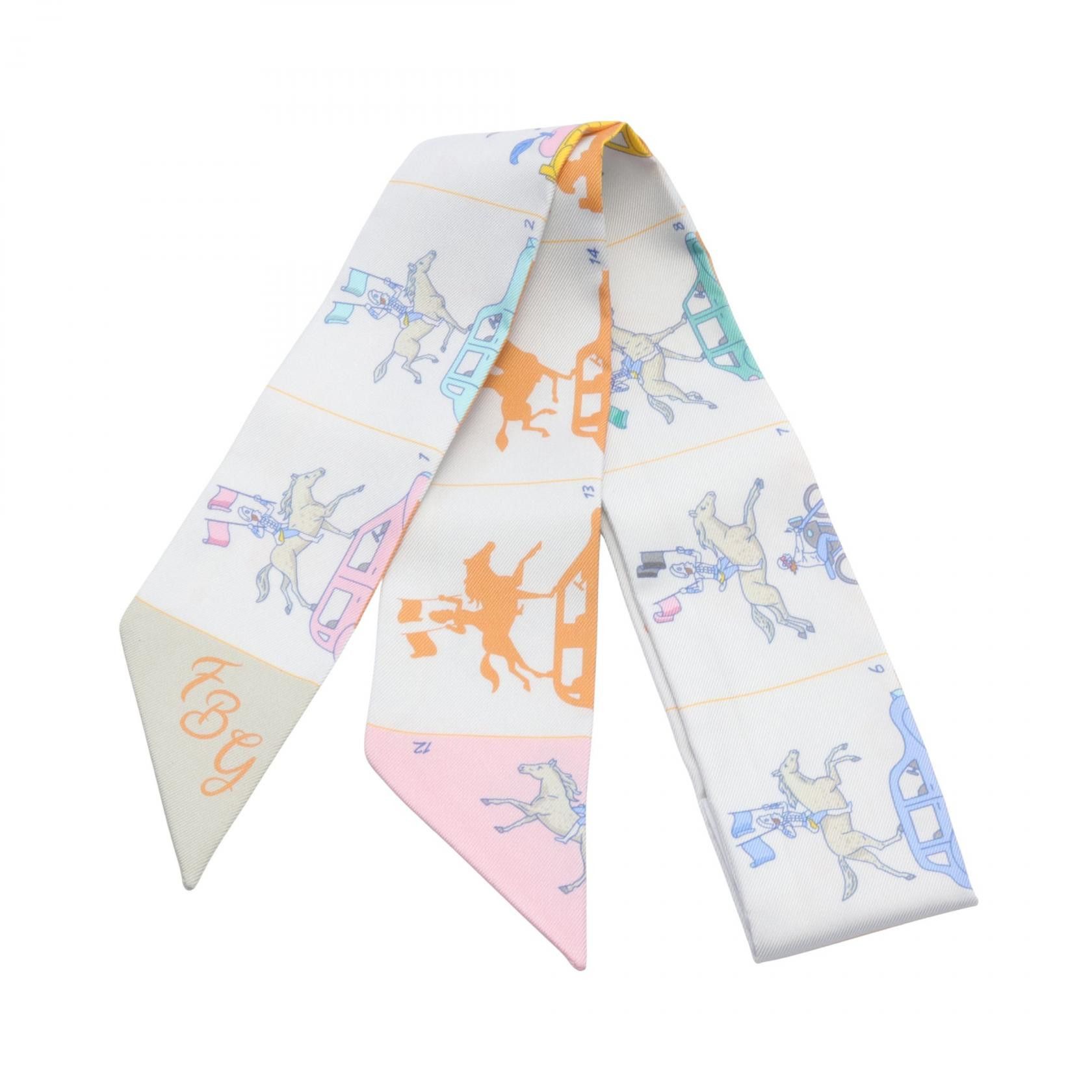 Hermes Hermes Parade Twilly Silk Scarf Canvas Scarf in Great Condition Size ONE SIZE - 1 Thumbnail