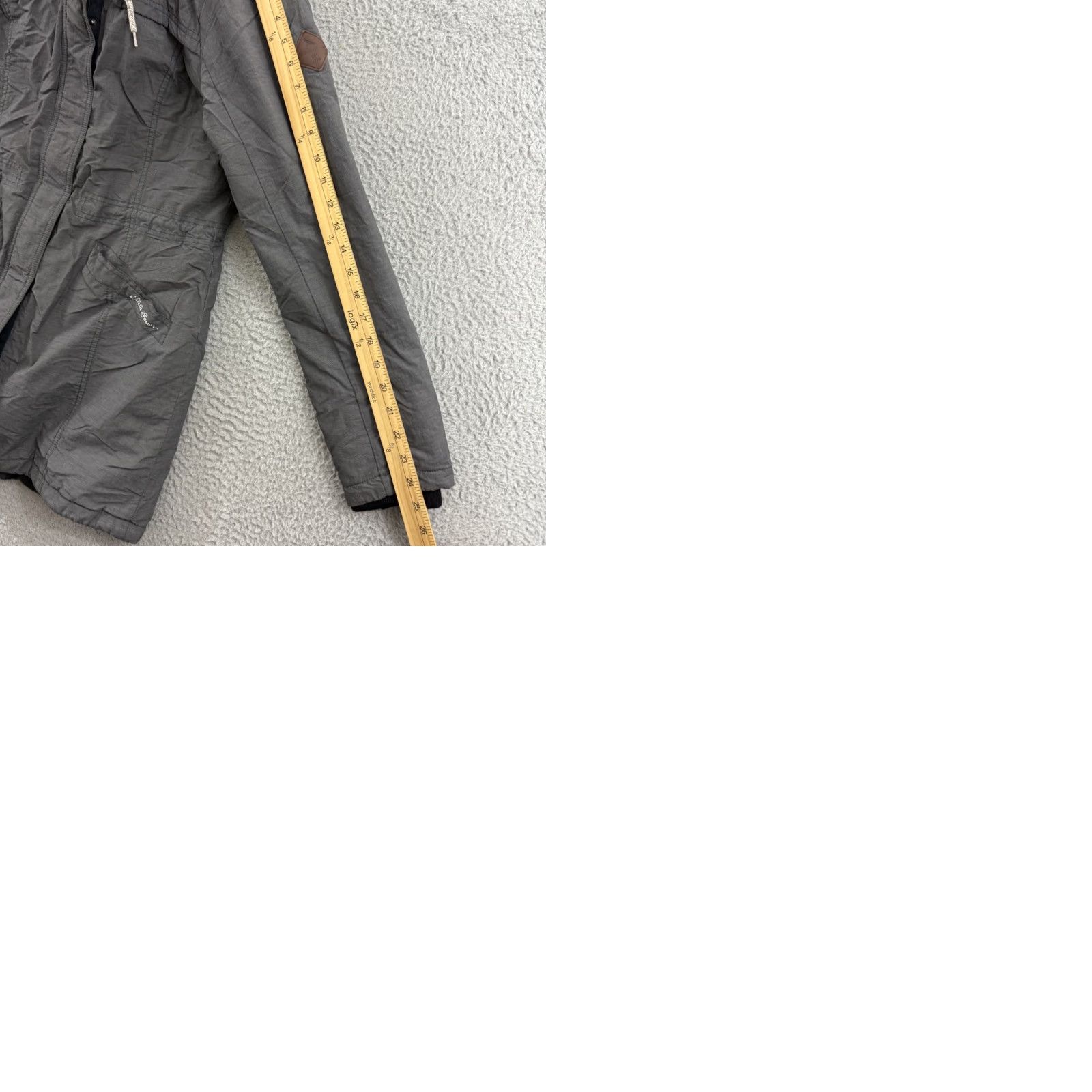 Eddie Bauer Eddie Bauer Womens Jacket Parka Hooded Insulated L Gray Fur Trim Plaid 31 Inch Mid-Length Womens Large Adults Womens Size L / US 10 / IT 46 - 9 Thumbnail