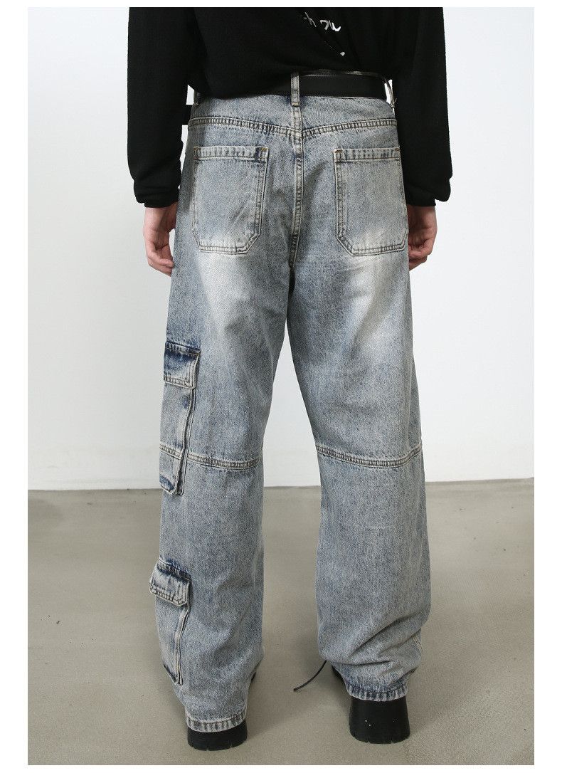 Vintage American street street loose straight leg cargo jeans Size US 32 / EU 48 - 5 Thumbnail