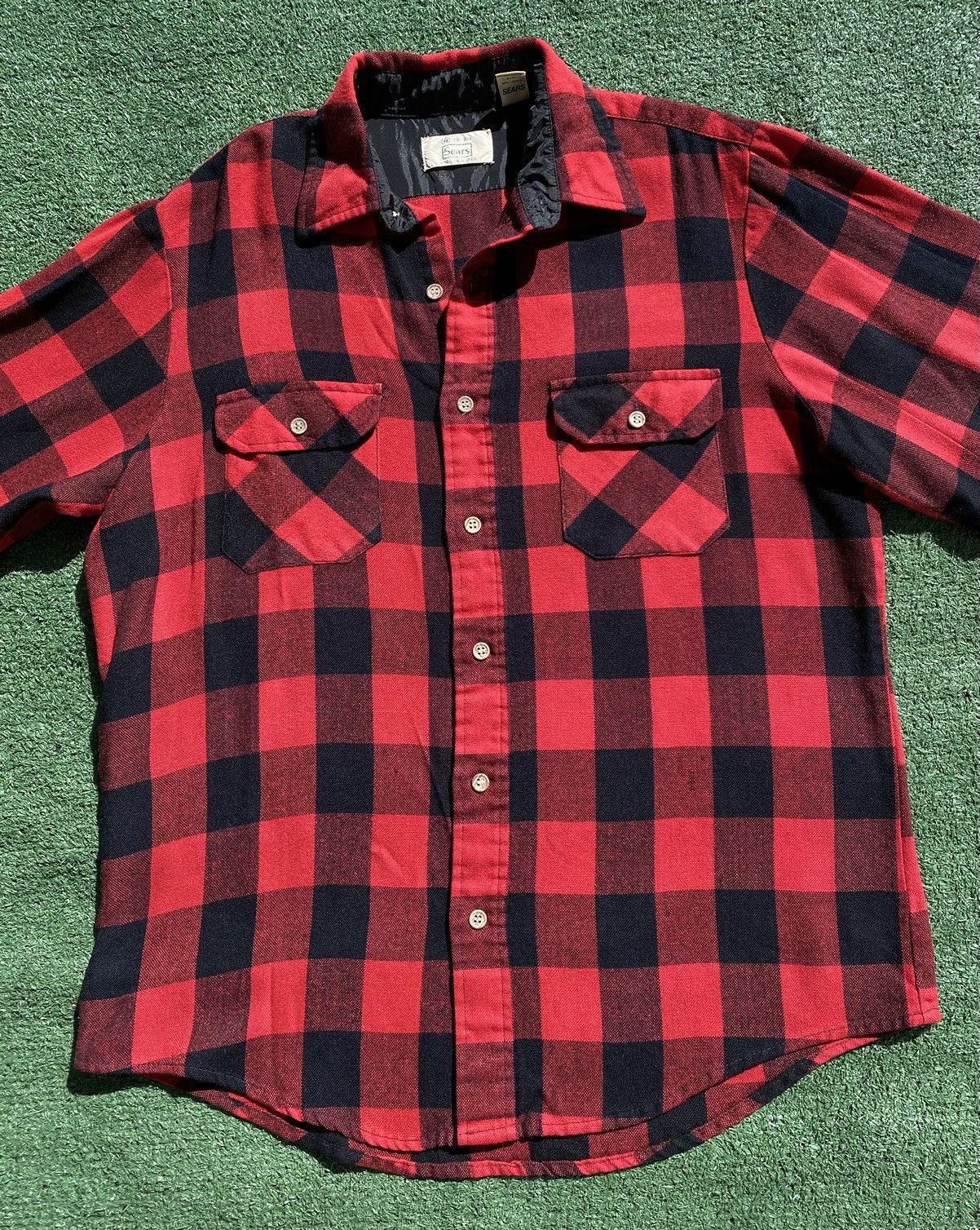 Sears VTG 80’s Sears Buffalo Plaid Acrylic Flannel Shirt Medium Size US M / EU 48-50 / 2 - 3 Thumbnail