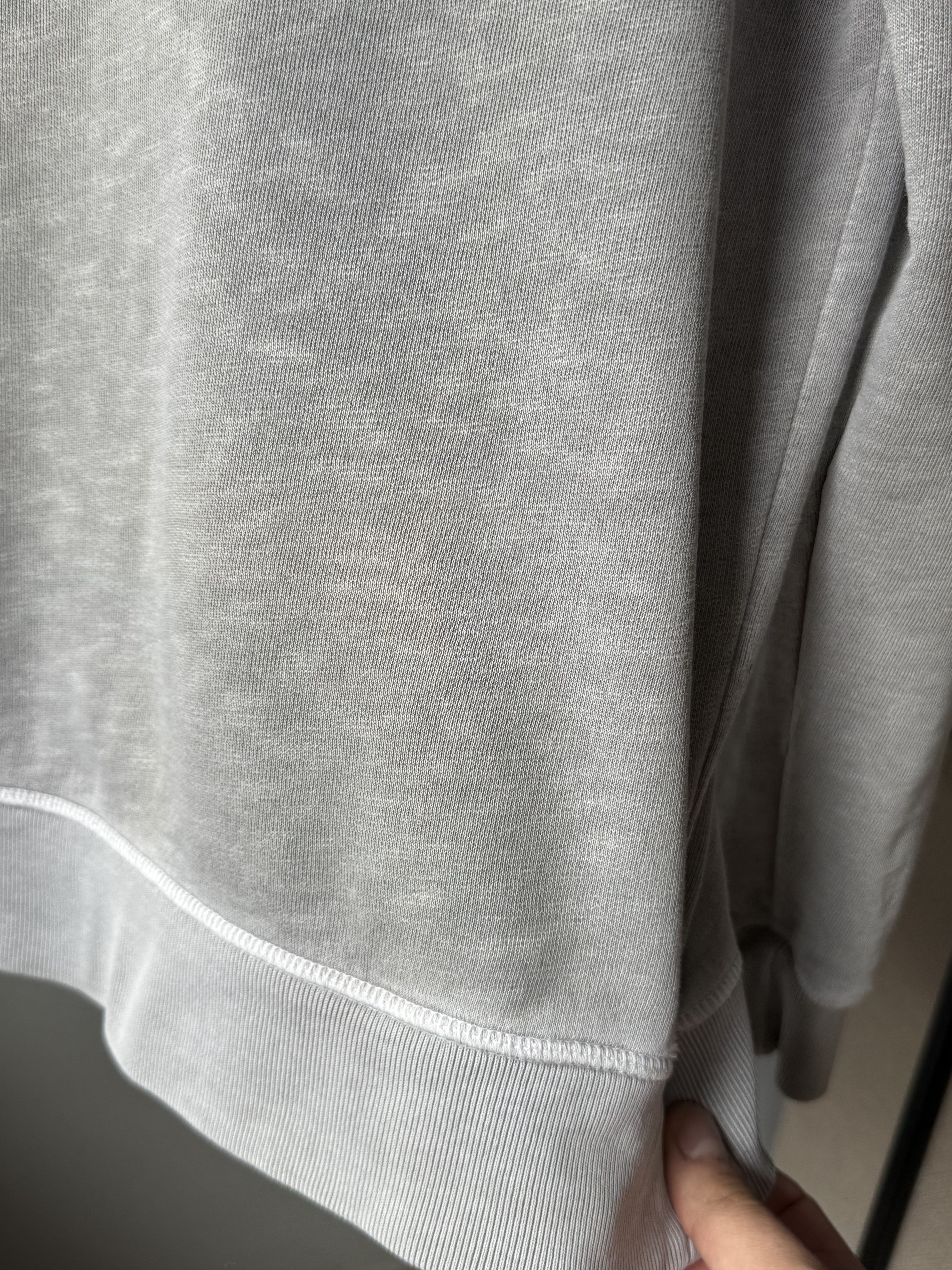 Allsaints Allsaints Wilde Crew Neck Grey Marl Cotton Logo Sweatshirt Size US XS / EU 42 / 0 - 12 Thumbnail