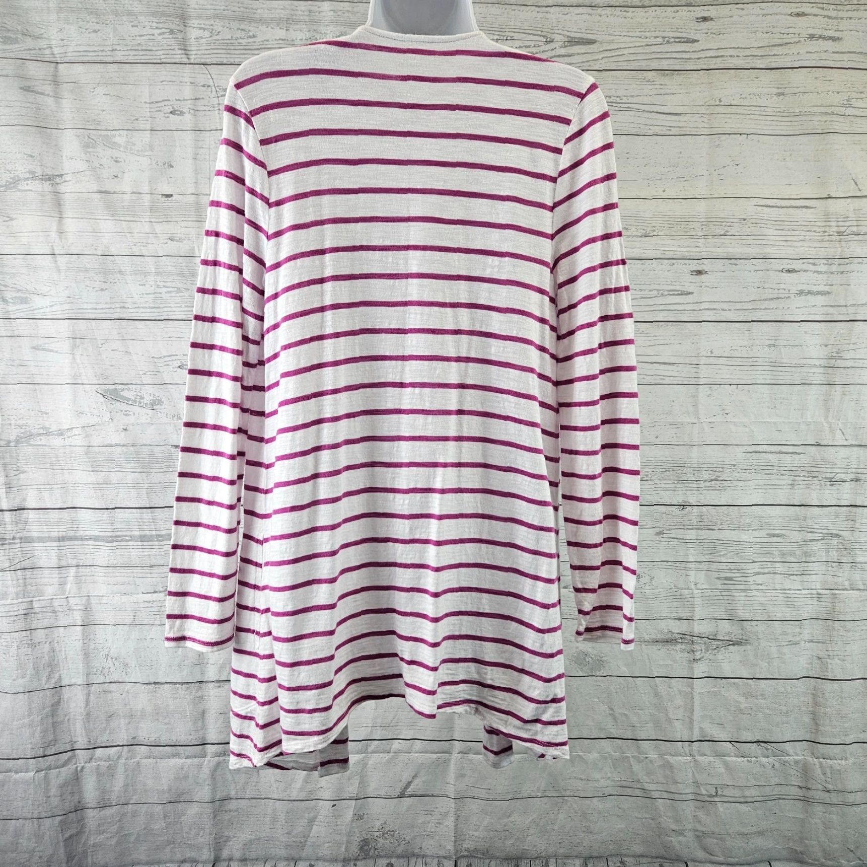 Vintage **Chico's Women's Purple White Stripe Long Sleeve Cardigan Size Small** User: Chico's Women's Purple White Stripe Long Sleeve Cardigan Size Small Size S / US 4 / IT 40 - 4 Thumbnail