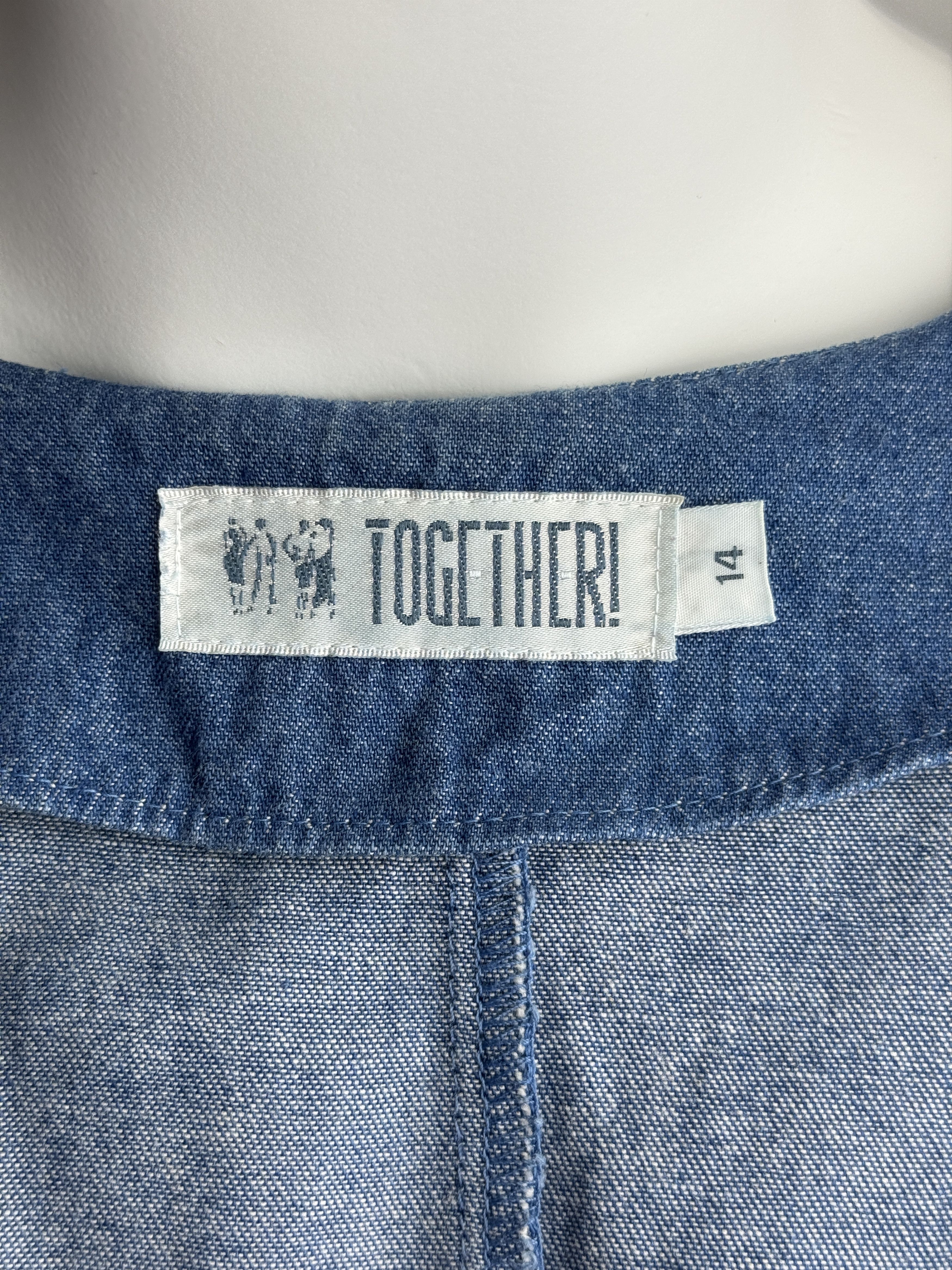Handmade × Other × Vintage TOGETHER vintage women’s lace denim vest Size L / US 10 / IT 46 - 10 Thumbnail