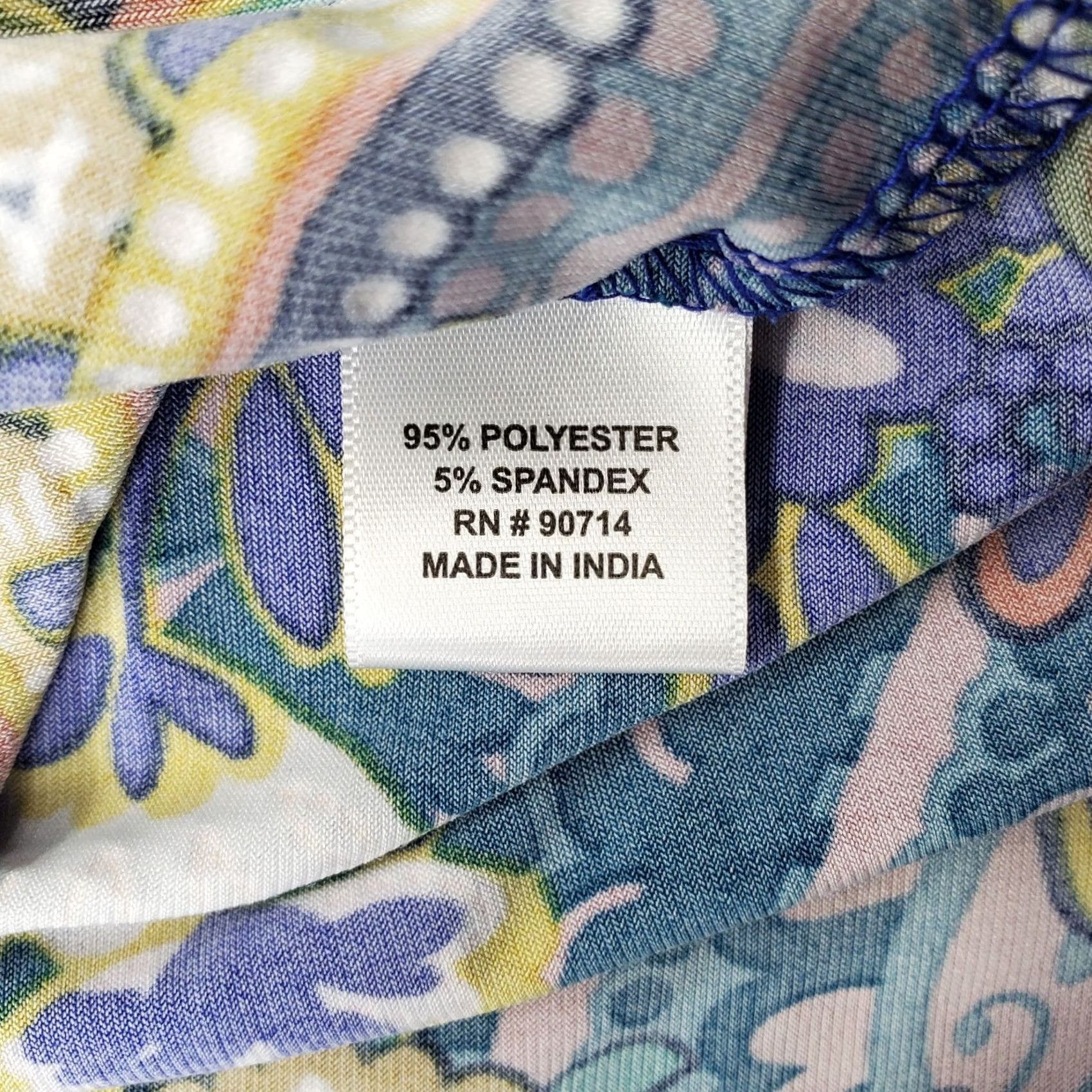 Vintage MSK Womens Dress Size M Multi Paisley Stretch Bell Sleeve O-Ring Detail Dress Size M / US 6-8 / IT 42-44 - 4 Thumbnail