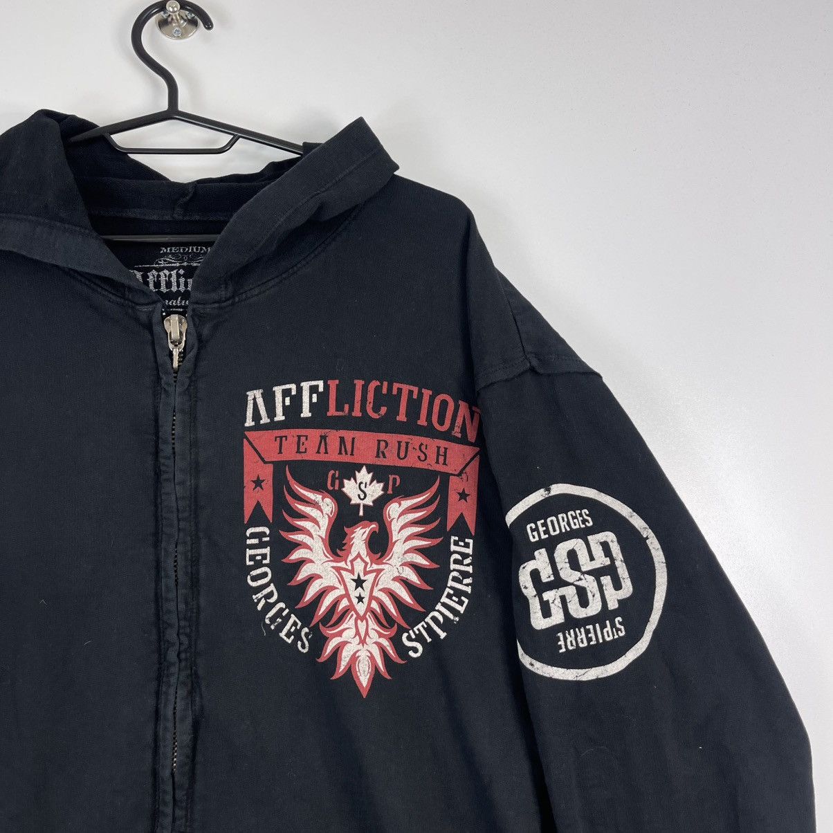 Affliction Vintage Y2K Affliction Hoodie Skull Grunge Cybergoth Biker Size US M / EU 48-50 / 2 - 3 Thumbnail