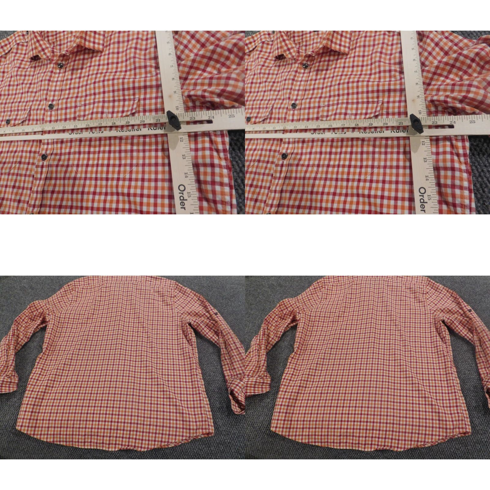 Express Express Mens Shirt XL red plaid button up charted knit cotton long sleeve button-down collar Mens Womens? Size US XL / EU 56 / 4 - 8 Thumbnail