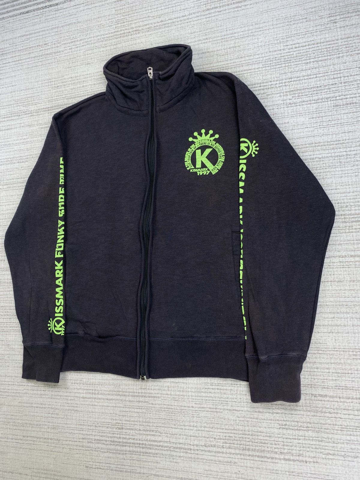 Japanese Brand Vintage Kissmark Rock & Roll Surfing Zipper Jacket Size US XL / EU 56 / 4 - 5 Thumbnail