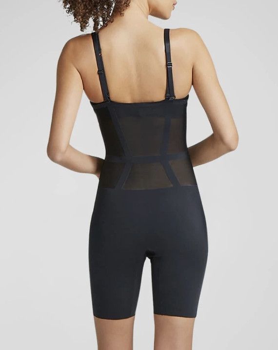 Commando COMMANDO Luxe Control Open Bust Mid-thigh Bodysuit Black S Size S / US 4 / IT 40 - 2 Thumbnail
