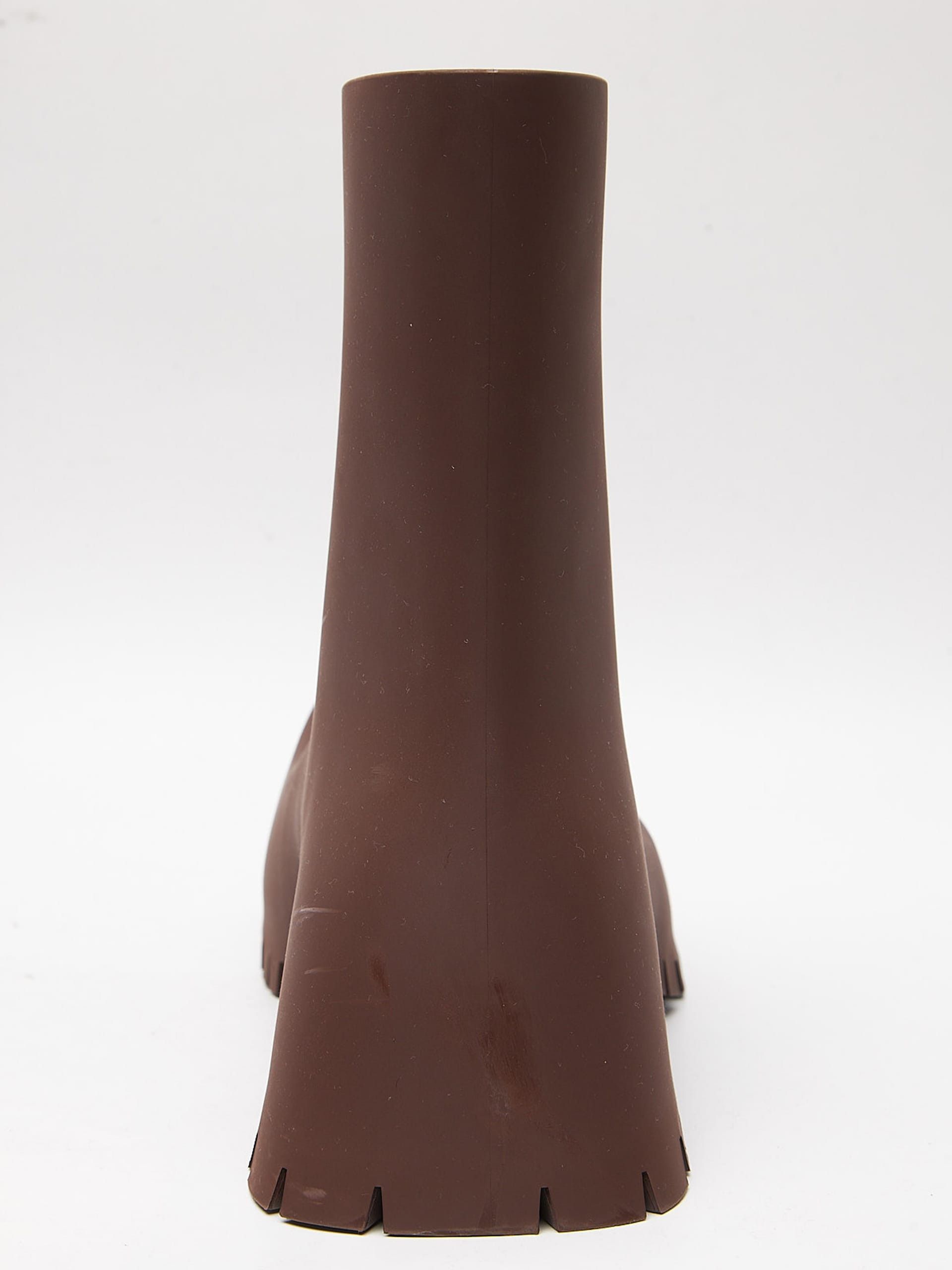 Balenciaga o1in1g0724 Trooper Rubber Boot in Brown Size US 6 / EU 39 - 6 Thumbnail