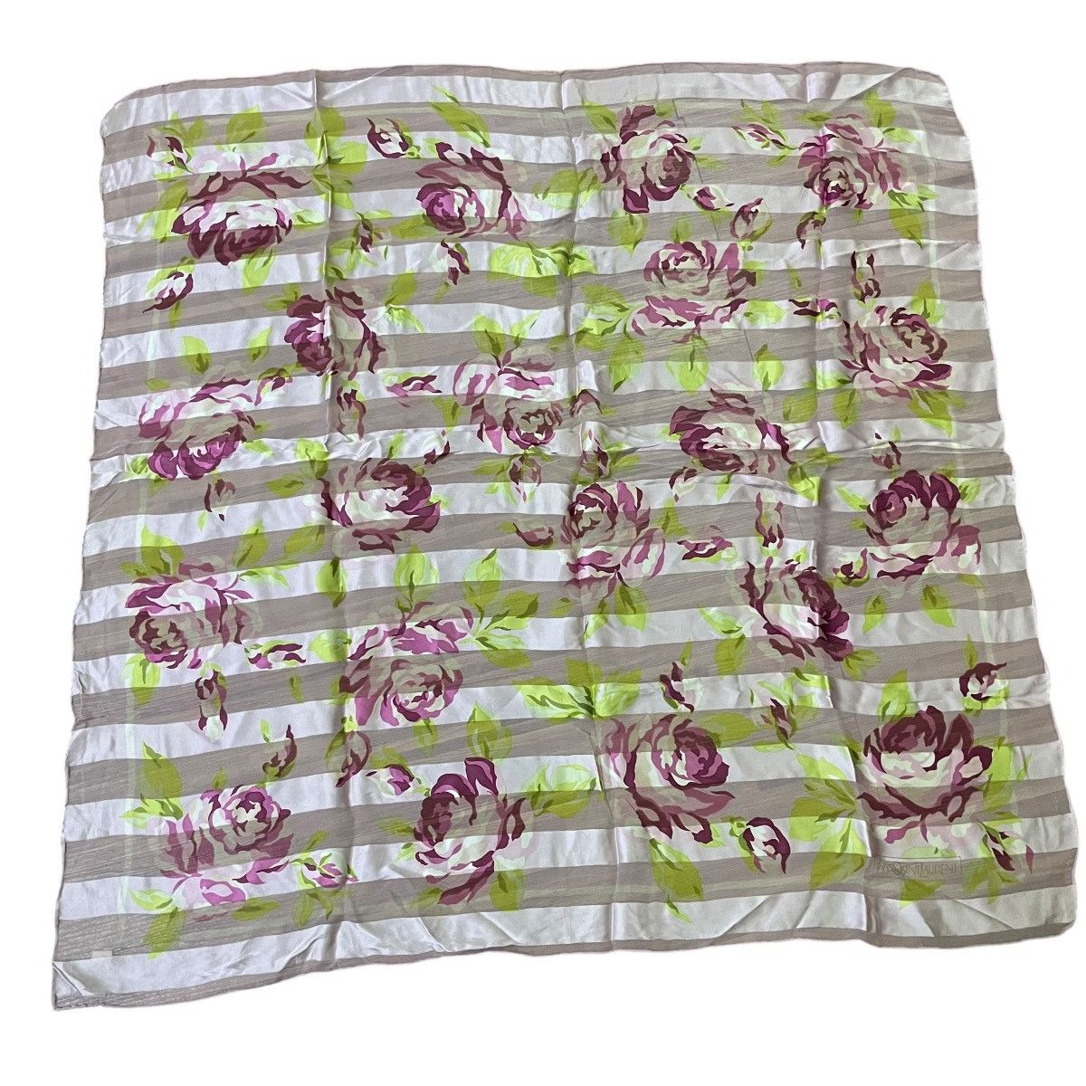 Yves Saint Laurent ysl foulards floral silk scarf Size ONE SIZE - 1 Thumbnail
