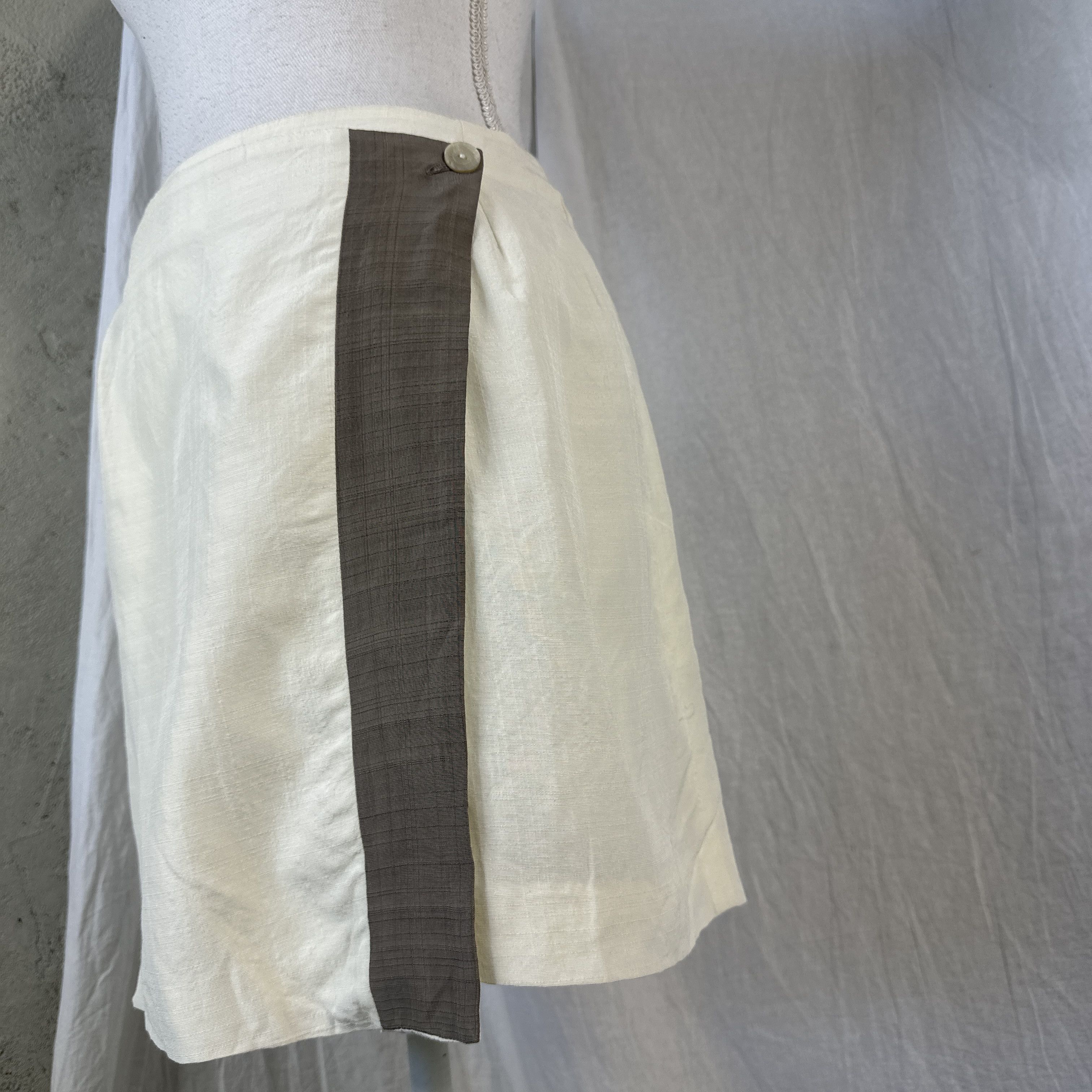 Kenzo × Vintage Vintage Y2K Silk Preppy Old Money Kenzo Skirt Size 25" / US 0 / IT 36 - 3 Thumbnail