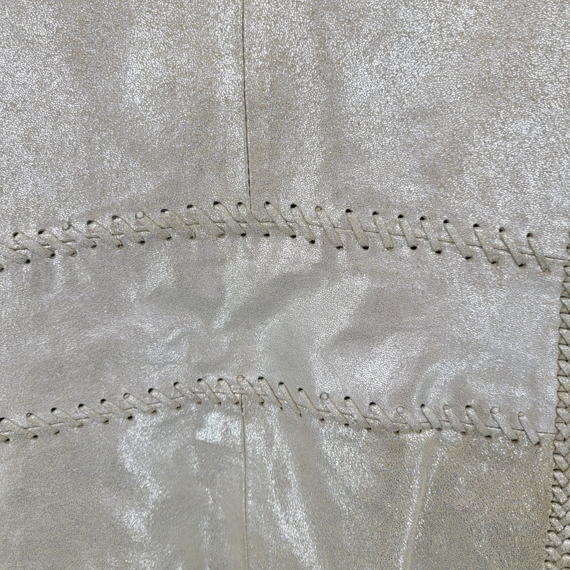 White House Black Market WHBM Metallic Gold Western Genuine Leather Bolero Jacket 6 P Size M / US 6-8 / IT 42-44 - 11 Thumbnail