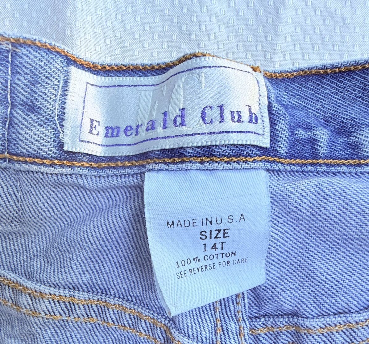 Other Vintage 90s Emerald Club Made in USA Denim Cutoffs Talon Zip Size 29" - 3 Thumbnail