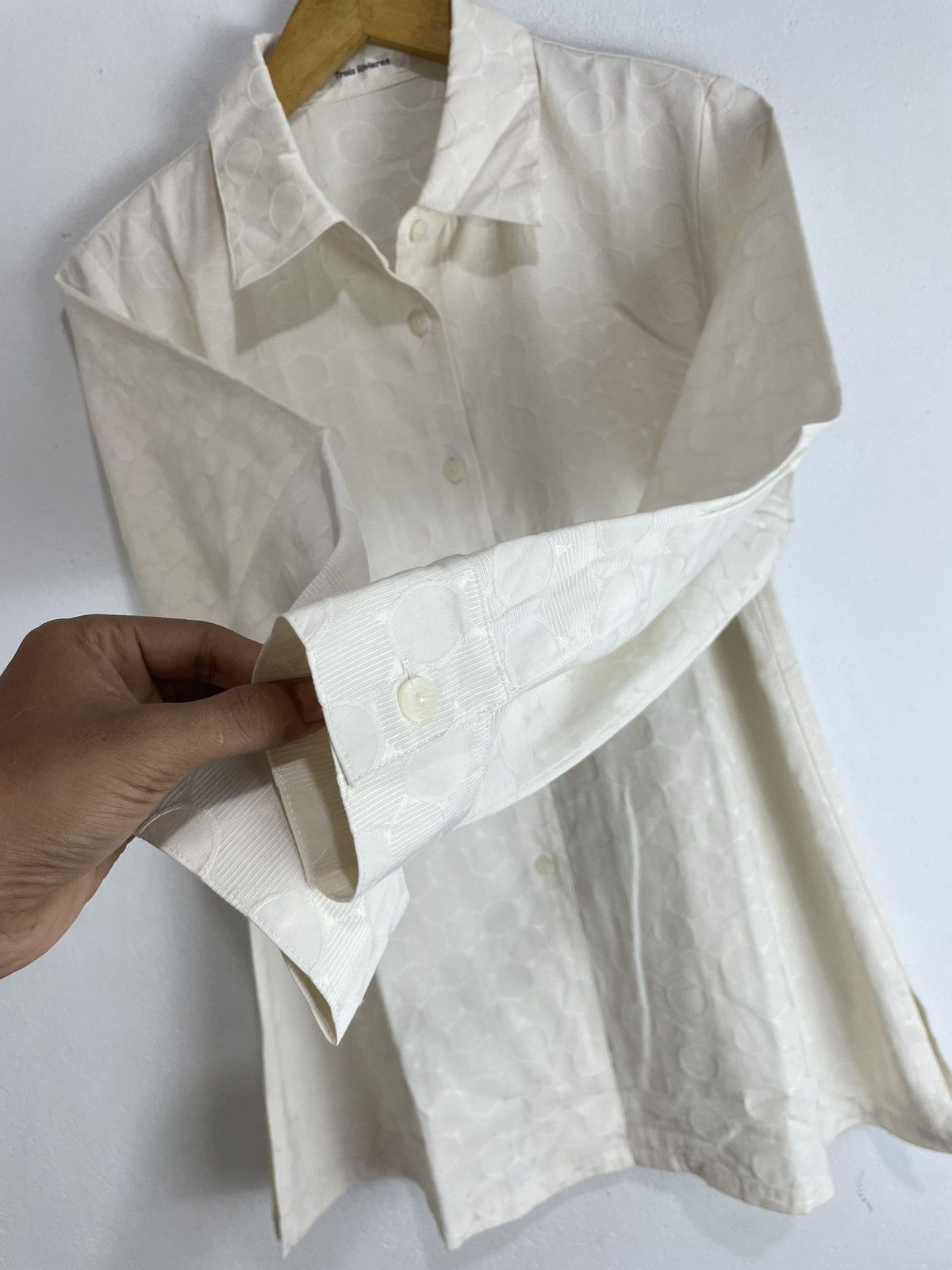 Yohji Yamamoto Undefined Japan Honeycomb Pattern shirt , Issey style Size M / US 6-8 / IT 42-44 - 3 Thumbnail