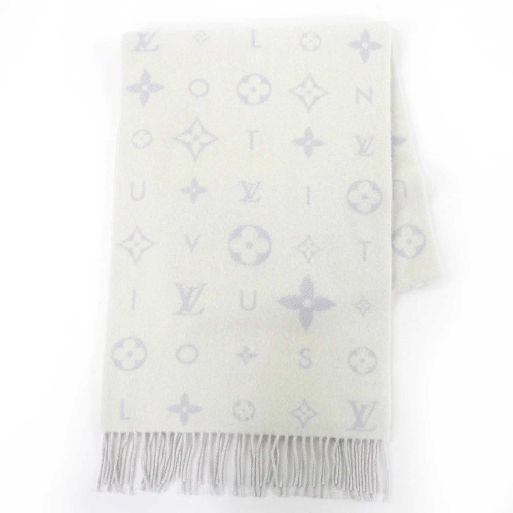 Louis Vuitton LOUIS VUITTON (Louis Vuitton) 2025 Model M97659 Reykjavik Cloud Scarf, 100% Cashmere, Gris Clair, Current Model, Authentic, with Box, Made in Italy, Women's. Size ONE SIZE - 1 Thumbnail